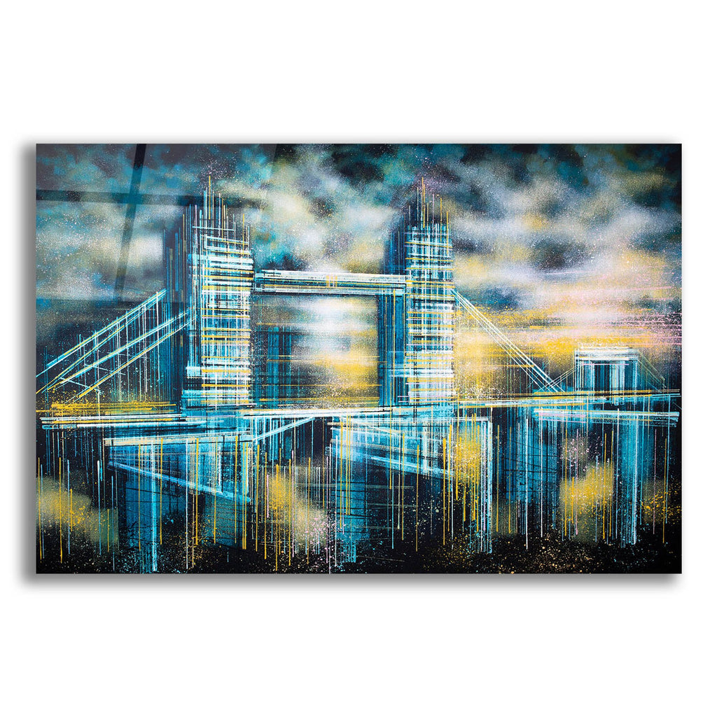 Epic Art 'Tower Bridge Under A Dramatic Sunset' by Marc Todd, Acrylic Glass Wall Art
