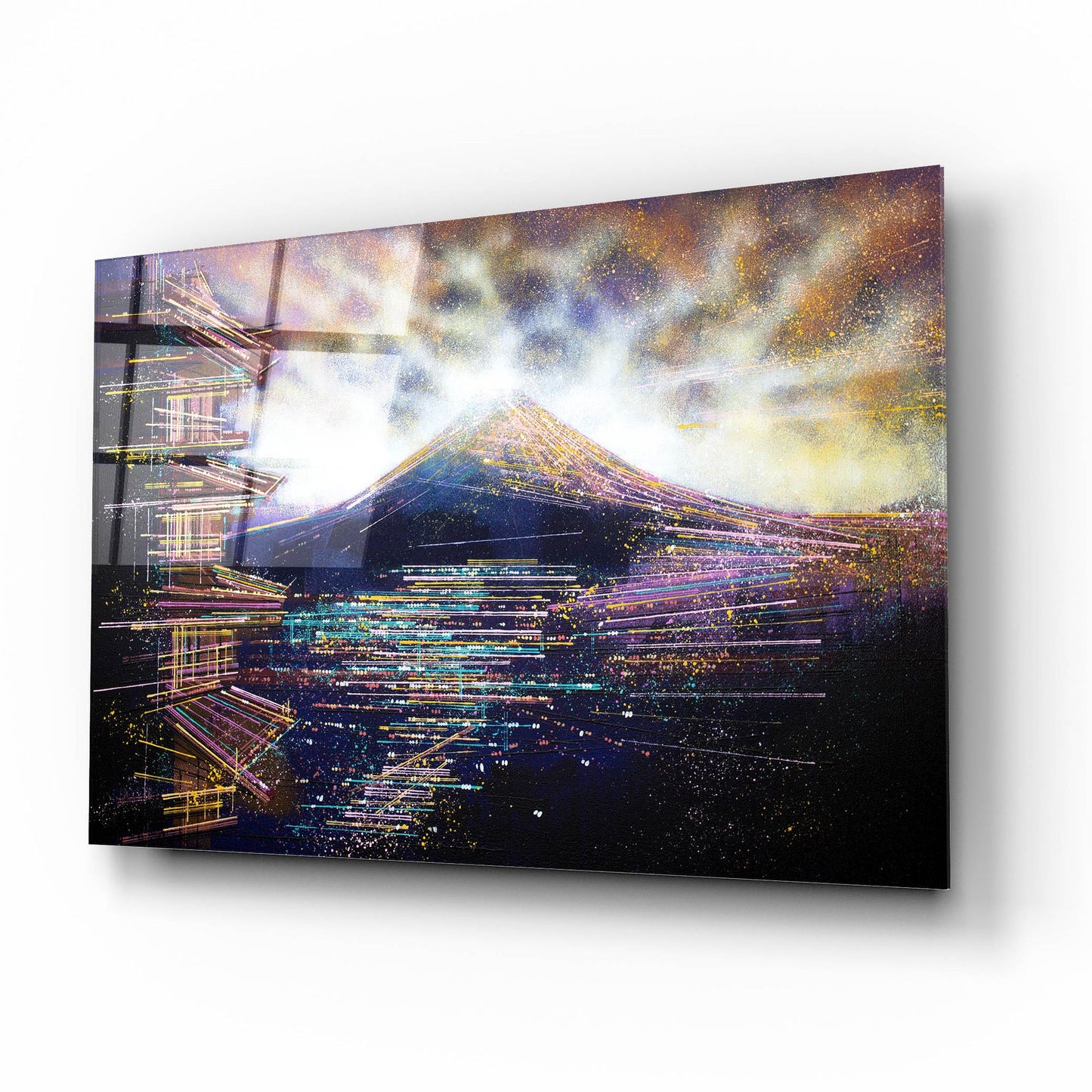 Epic Art 'Mount Fuji and Tokyo as Night Falls' by Marc Todd, Acrylic Glass Wall Art,16x12