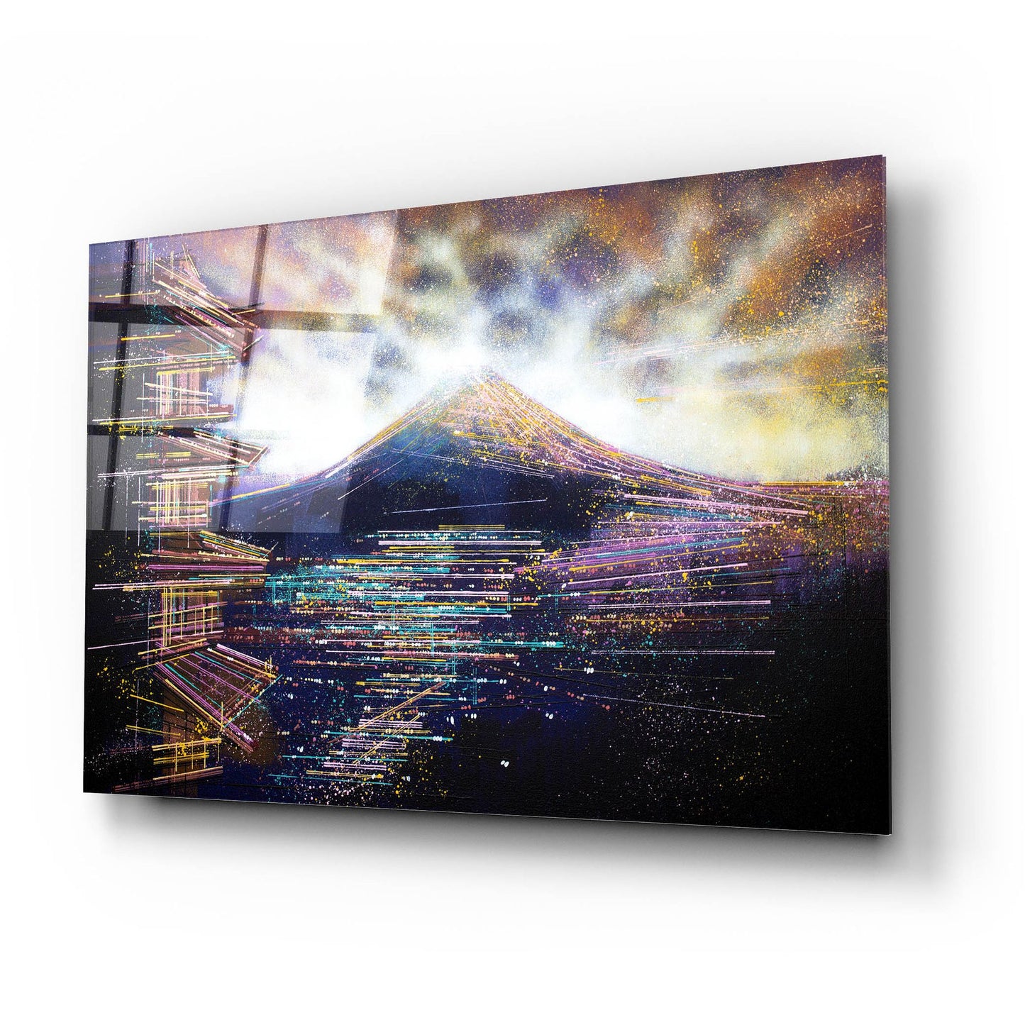 Epic Art 'Mount Fuji and Tokyo as Night Falls' by Marc Todd, Acrylic Glass Wall Art,24x16