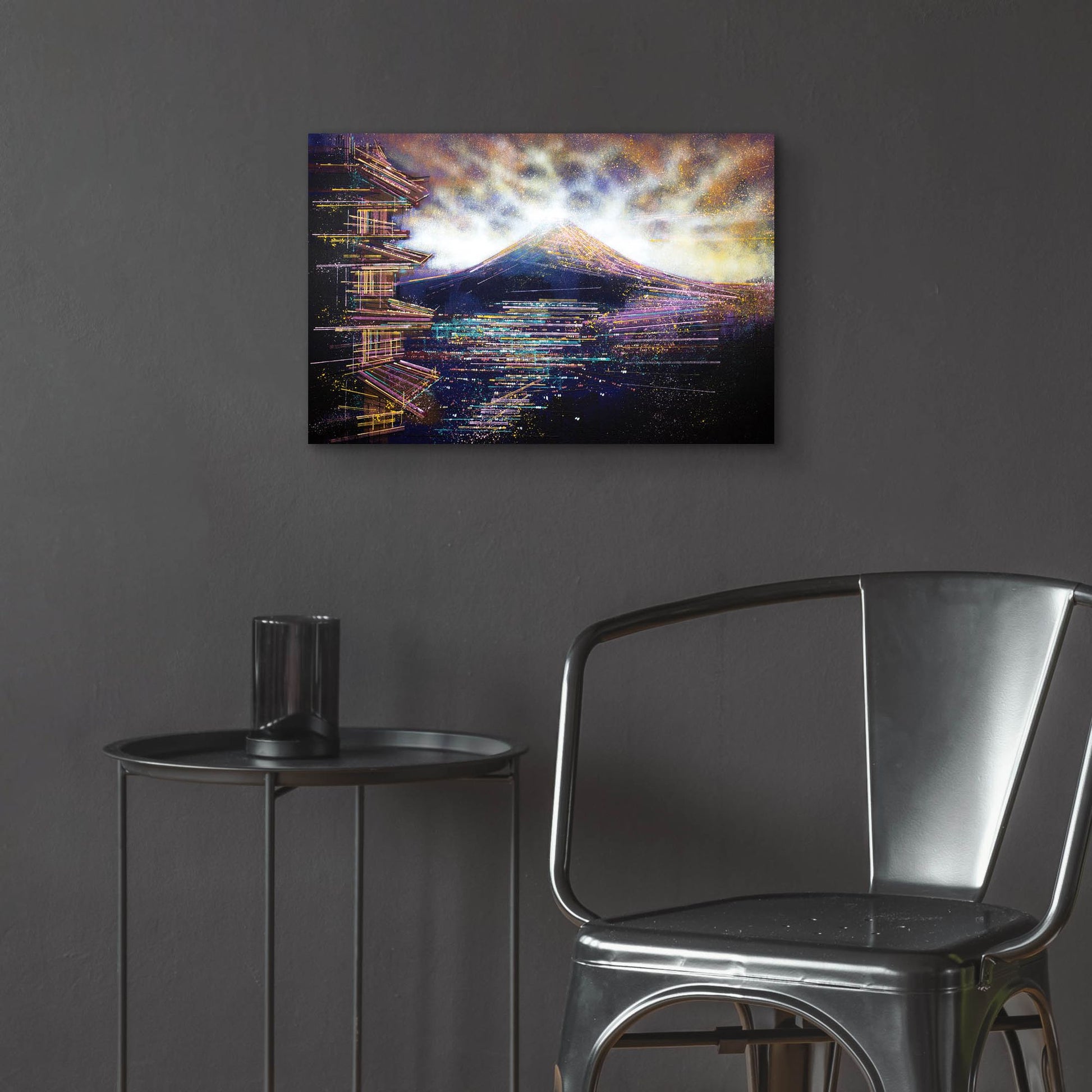 Epic Art 'Mount Fuji and Tokyo as Night Falls' by Marc Todd, Acrylic Glass Wall Art,24x16