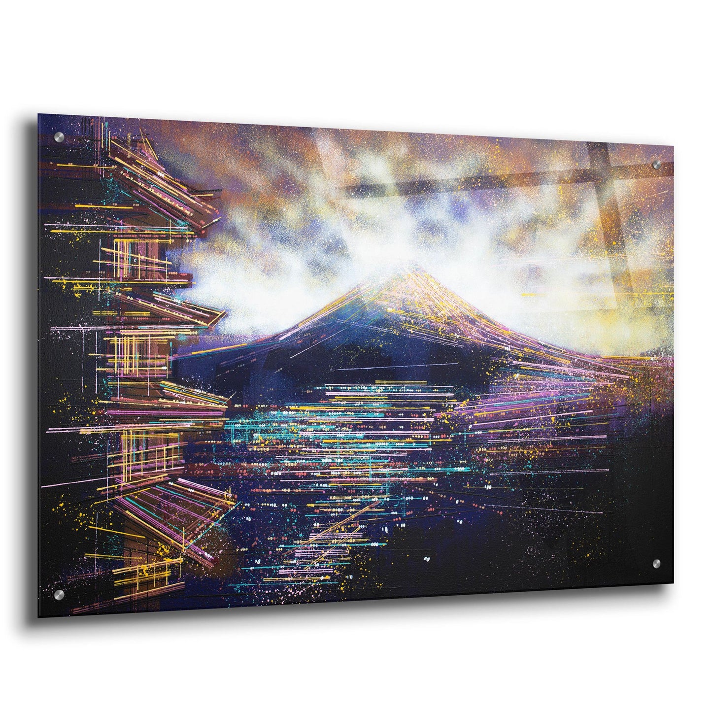 Epic Art 'Mount Fuji and Tokyo as Night Falls' by Marc Todd, Acrylic Glass Wall Art,36x24