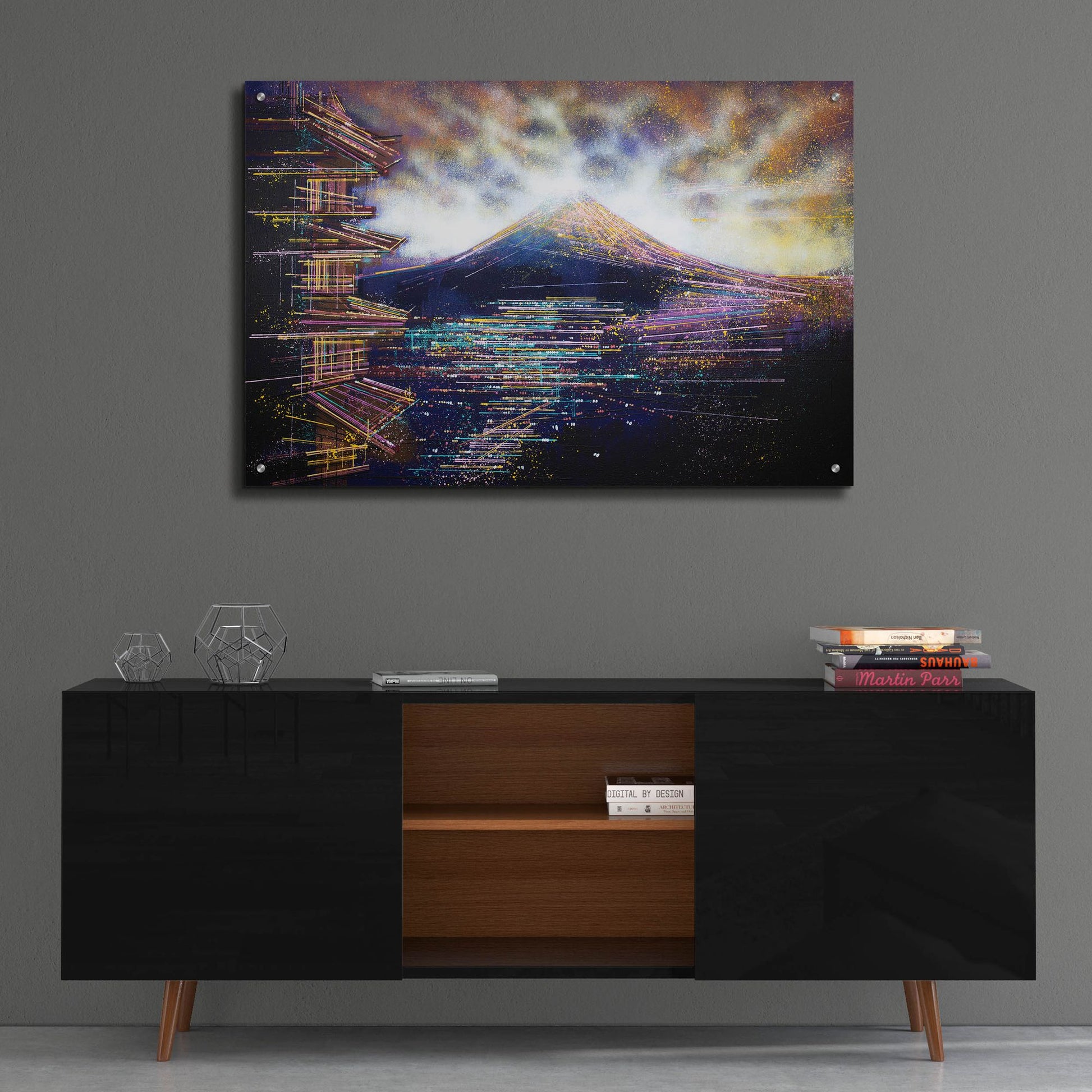 Epic Art 'Mount Fuji and Tokyo as Night Falls' by Marc Todd, Acrylic Glass Wall Art,36x24