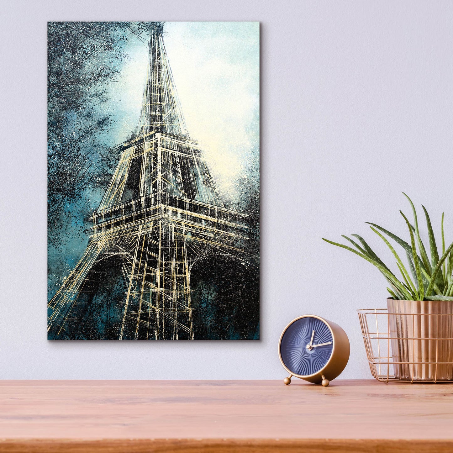 Epic Art 'The Eiffel Tower at Dusk' by Marc Todd, Acrylic Glass Wall Art,12x16