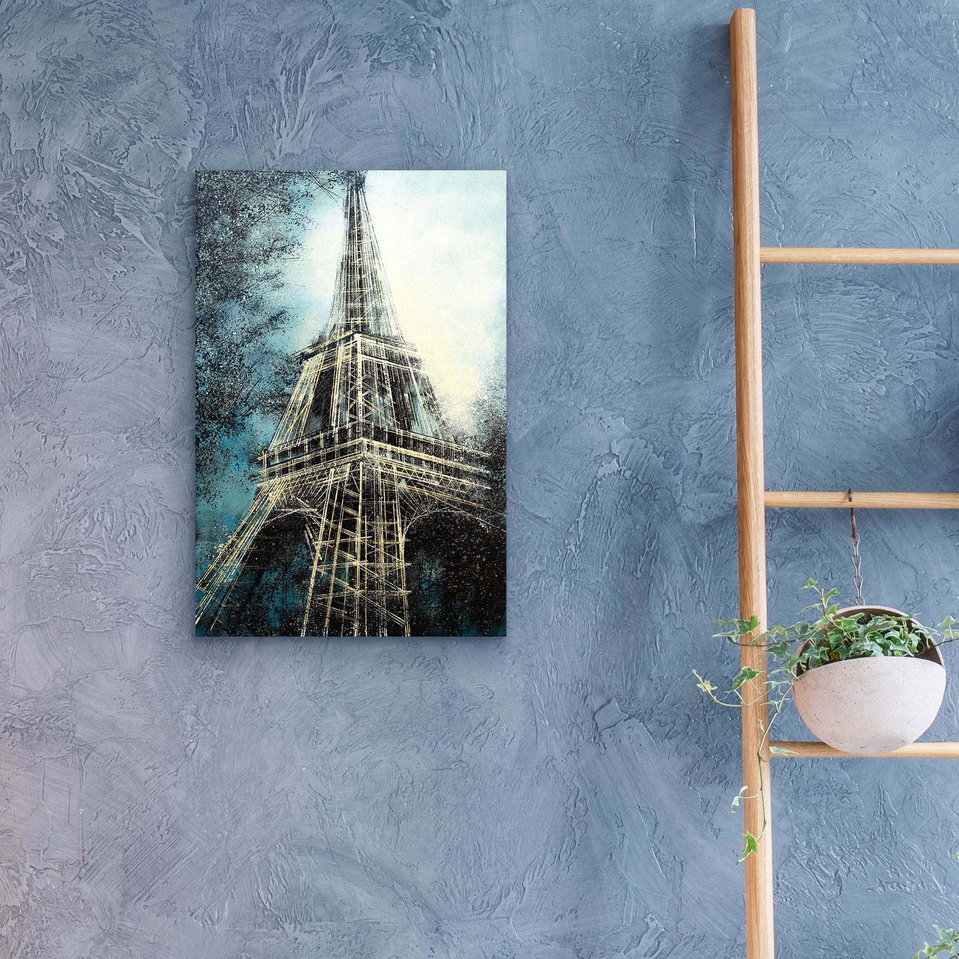 Epic Art 'The Eiffel Tower at Dusk' by Marc Todd, Acrylic Glass Wall Art,16x24