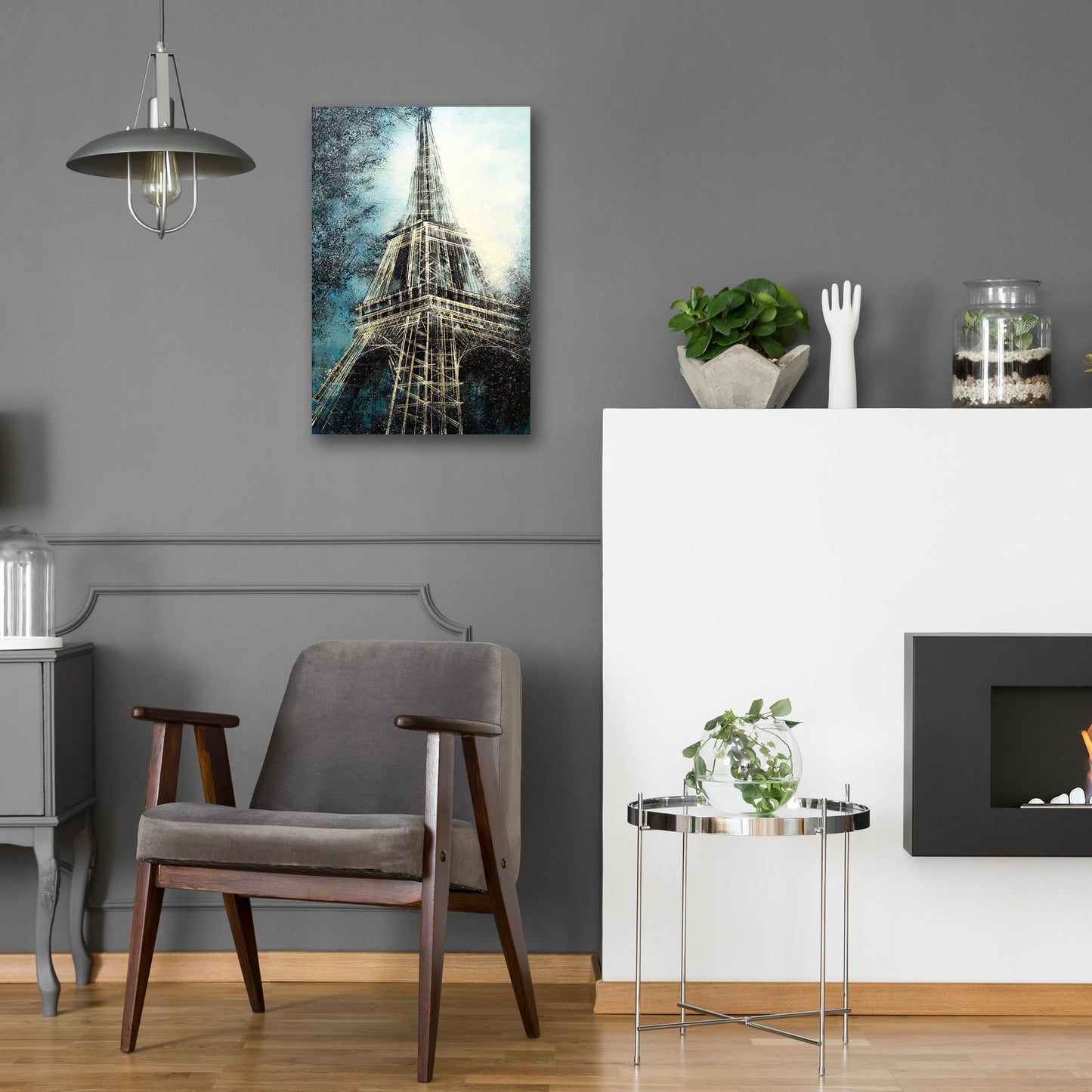 Epic Art 'The Eiffel Tower at Dusk' by Marc Todd, Acrylic Glass Wall Art,16x24