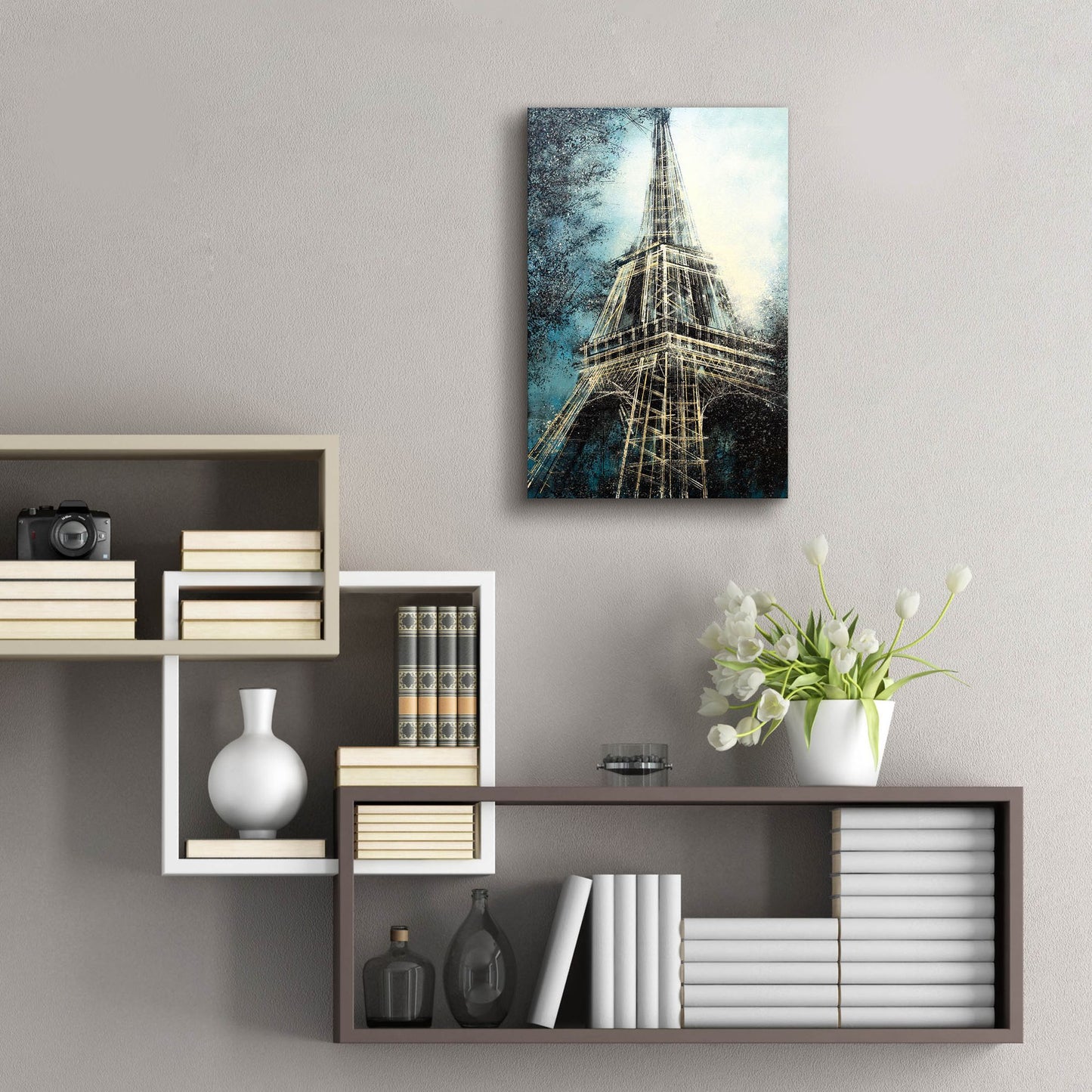 Epic Art 'The Eiffel Tower at Dusk' by Marc Todd, Acrylic Glass Wall Art,16x24