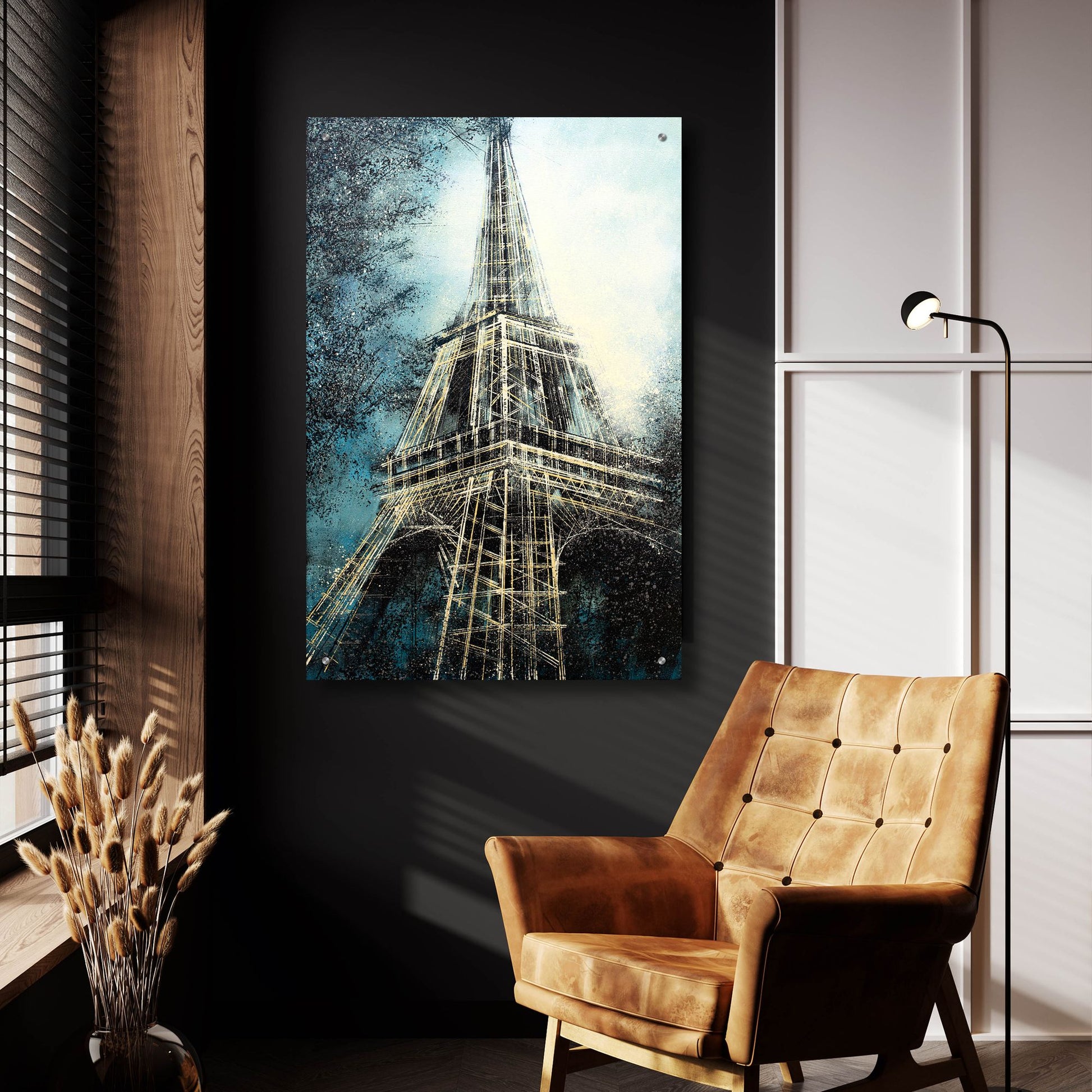 Epic Art 'The Eiffel Tower at Dusk' by Marc Todd, Acrylic Glass Wall Art,24x36