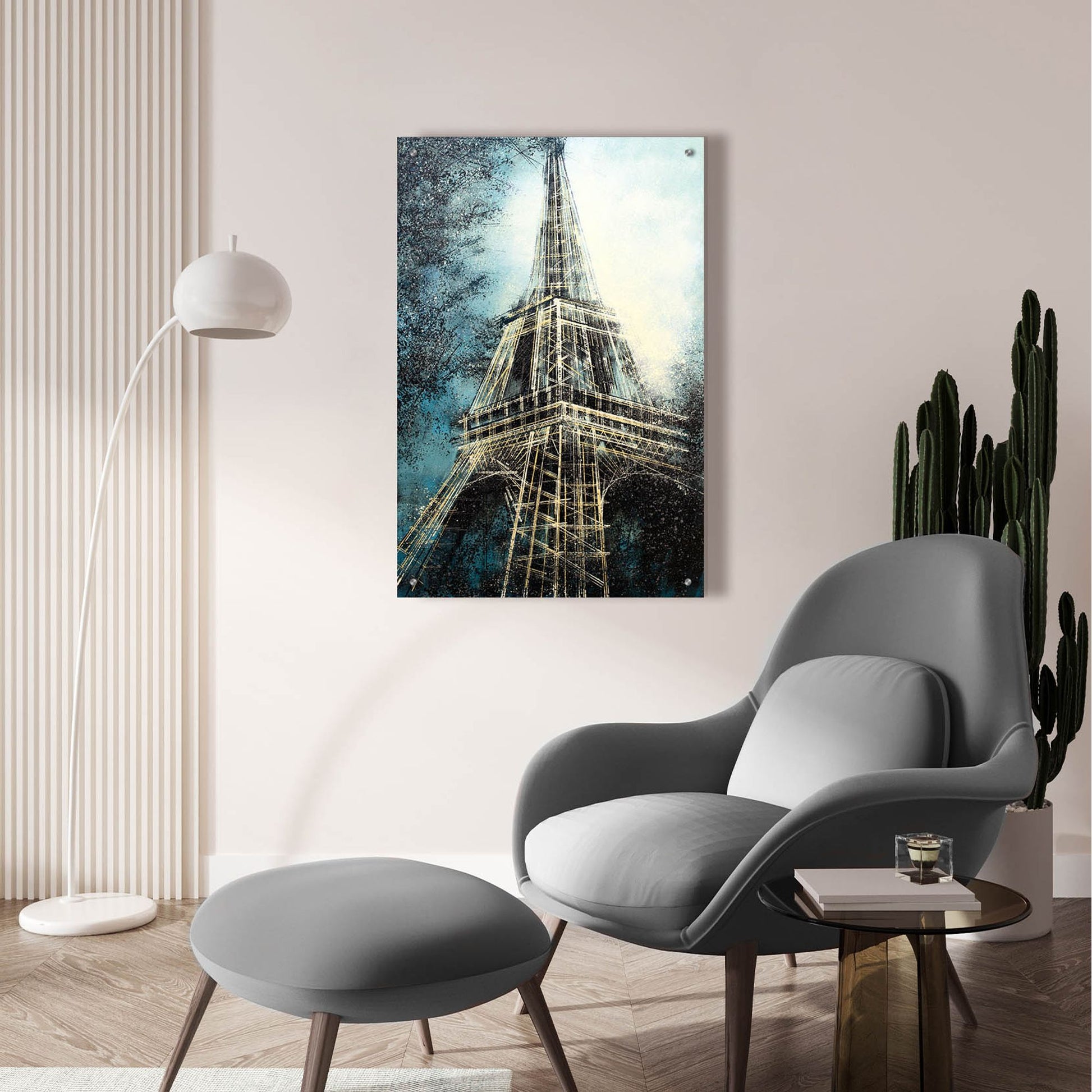 Epic Art 'The Eiffel Tower at Dusk' by Marc Todd, Acrylic Glass Wall Art,24x36