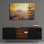 Epic Art ' Japan, Mount Fuji Under A Golden Sunset' by Marc Todd, Acrylic Glass Wall Art,36x24