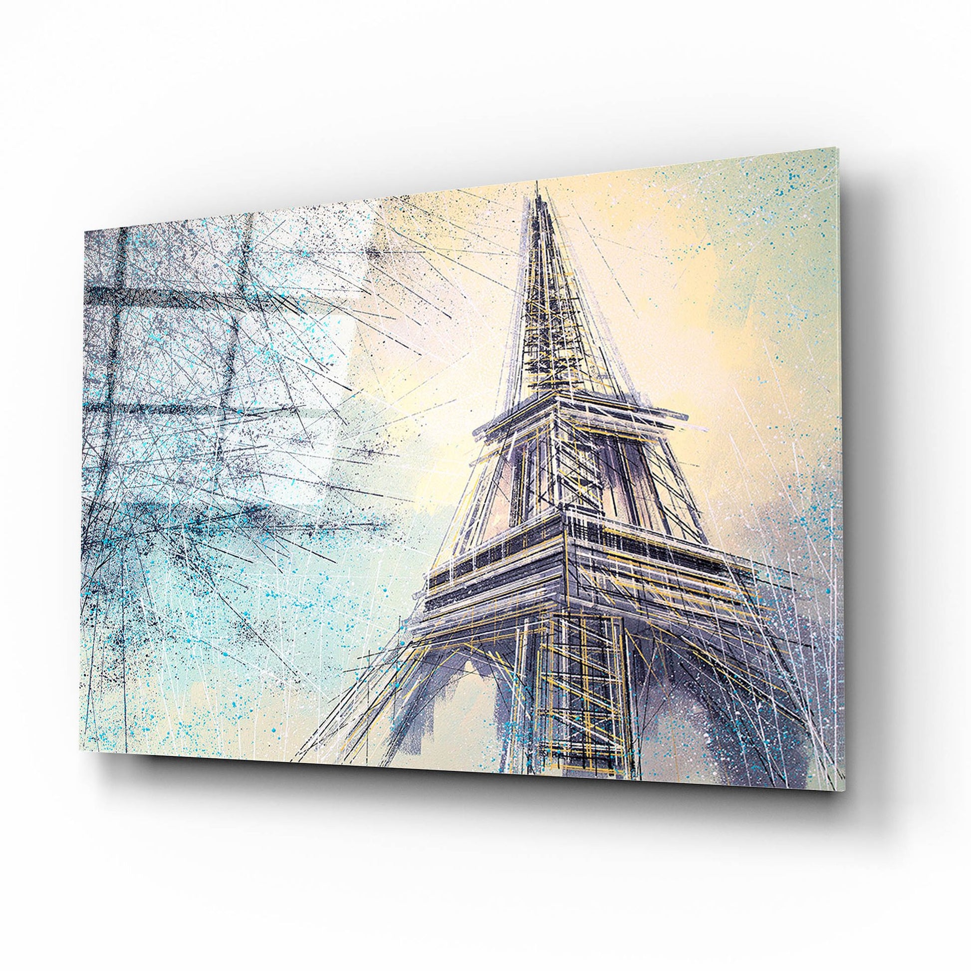 Epic Art 'The Eiffel Tower At Dusk 2' by Marc Todd, Acrylic Glass Wall Art,16x12