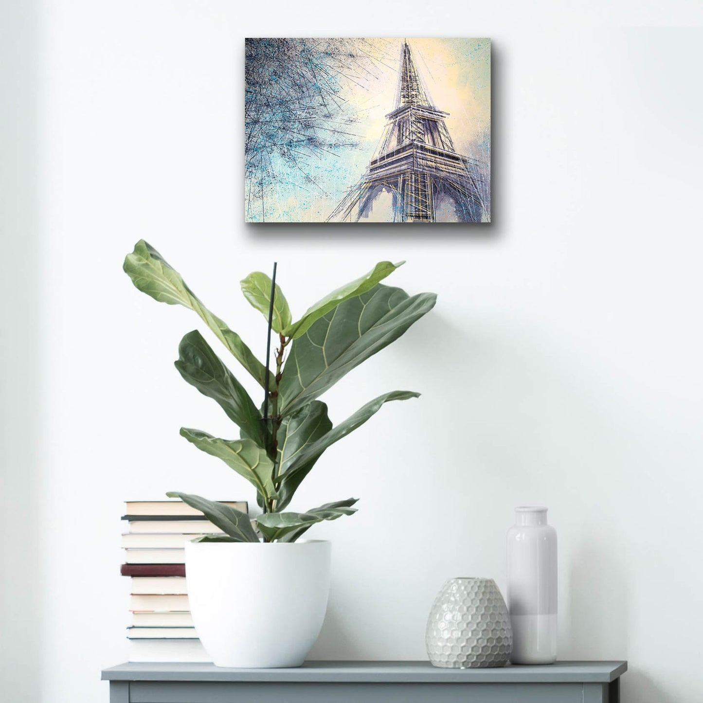 Epic Art 'The Eiffel Tower At Dusk 2' by Marc Todd, Acrylic Glass Wall Art,16x12