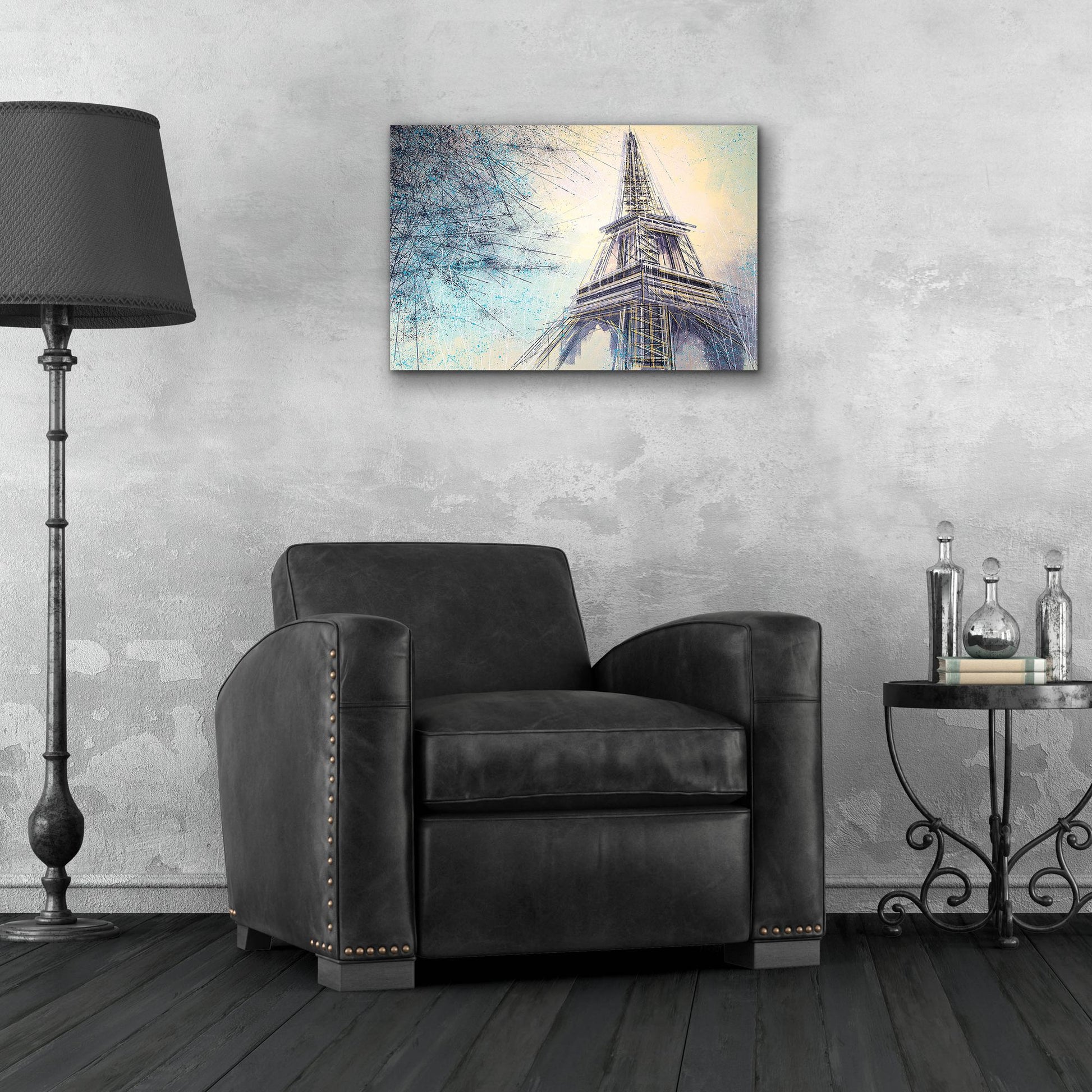 Epic Art 'The Eiffel Tower At Dusk 2' by Marc Todd, Acrylic Glass Wall Art,24x16