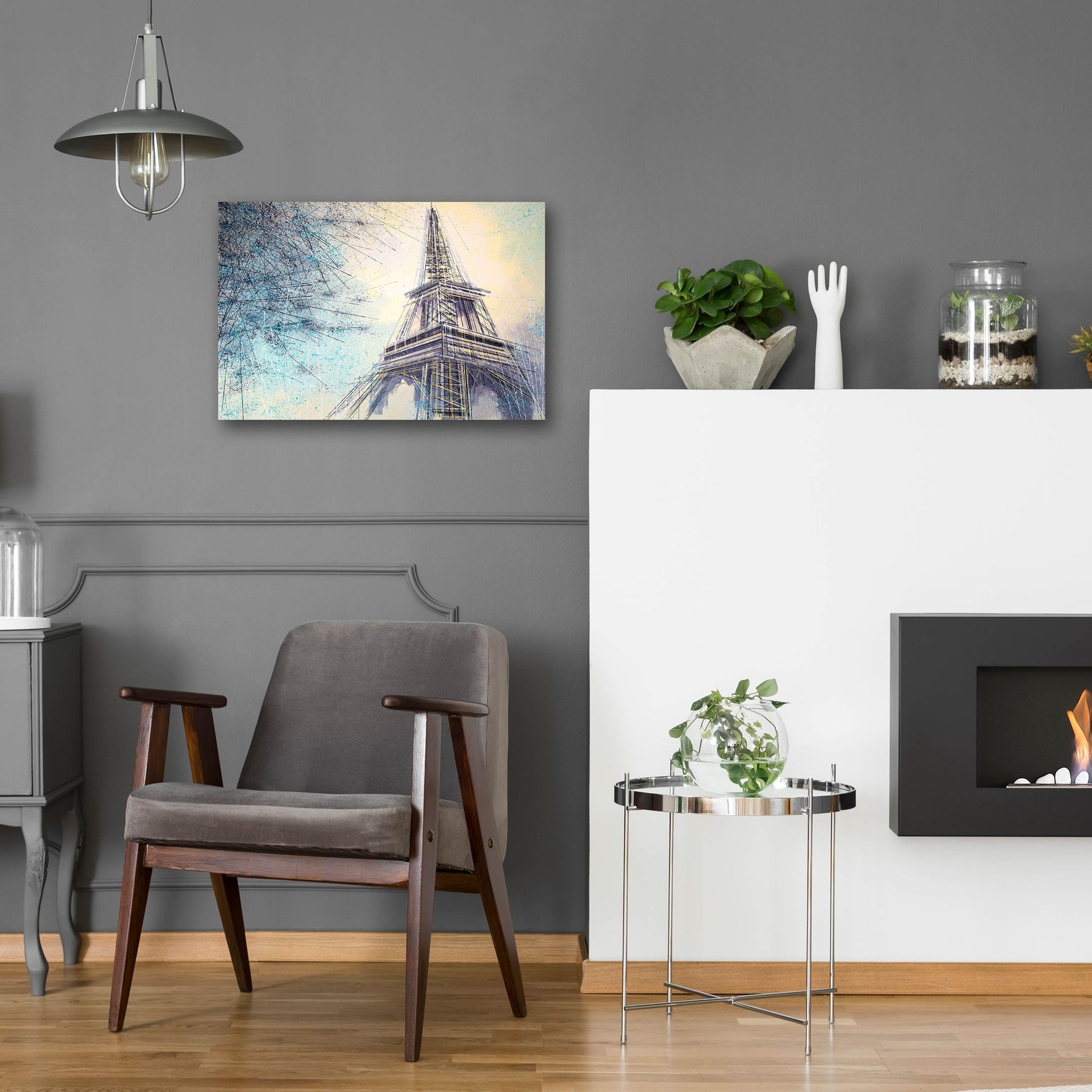 Epic Art 'The Eiffel Tower At Dusk 2' by Marc Todd, Acrylic Glass Wall Art,24x16