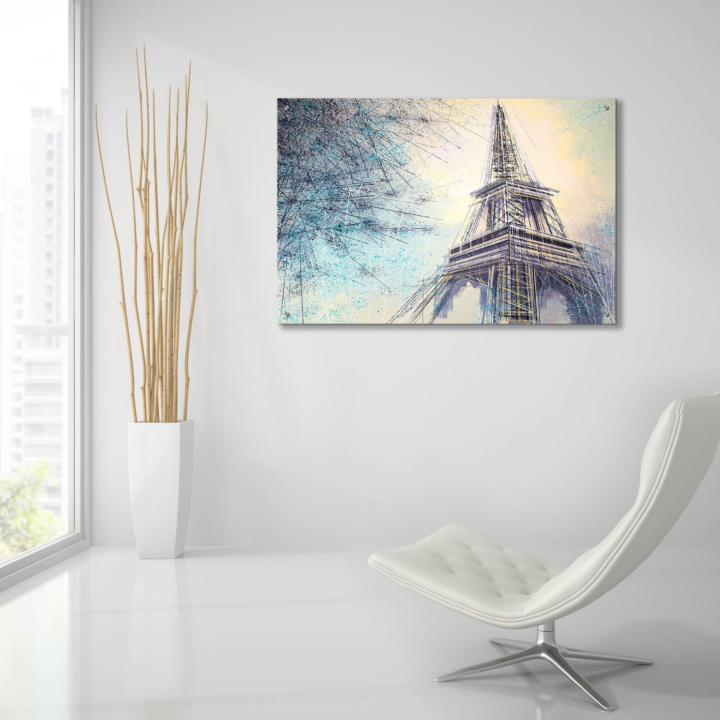 Epic Art 'The Eiffel Tower At Dusk 2' by Marc Todd, Acrylic Glass Wall Art,36x24