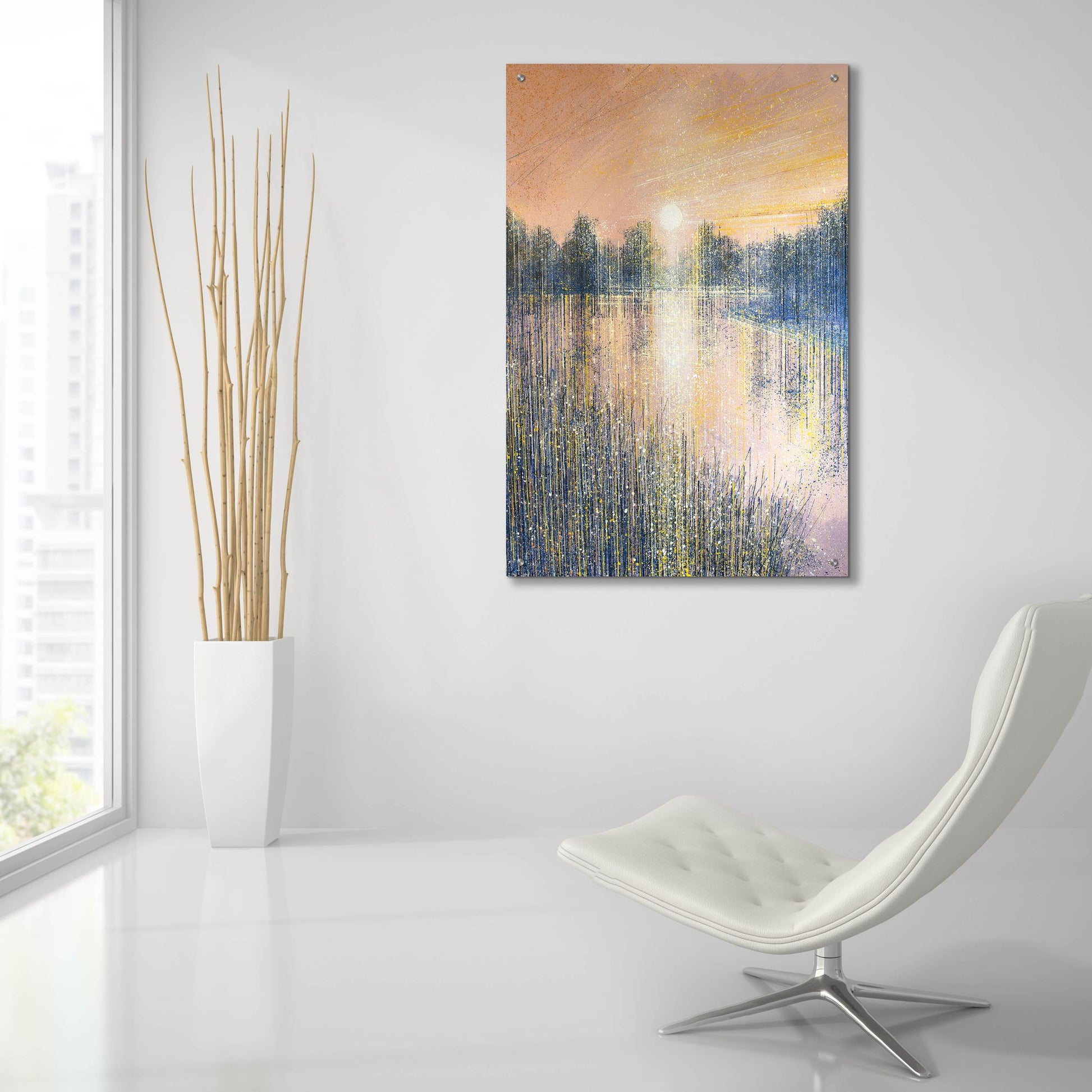 Epic Art 'Sunset on the River' by Marc Todd, Acrylic Glass Wall Art,24x36