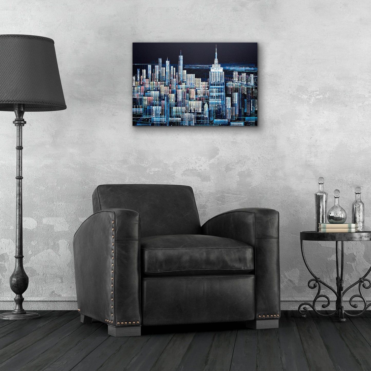 Epic Art 'Manhattan At Midnight' by Marc Todd, Acrylic Glass Wall Art,24x16