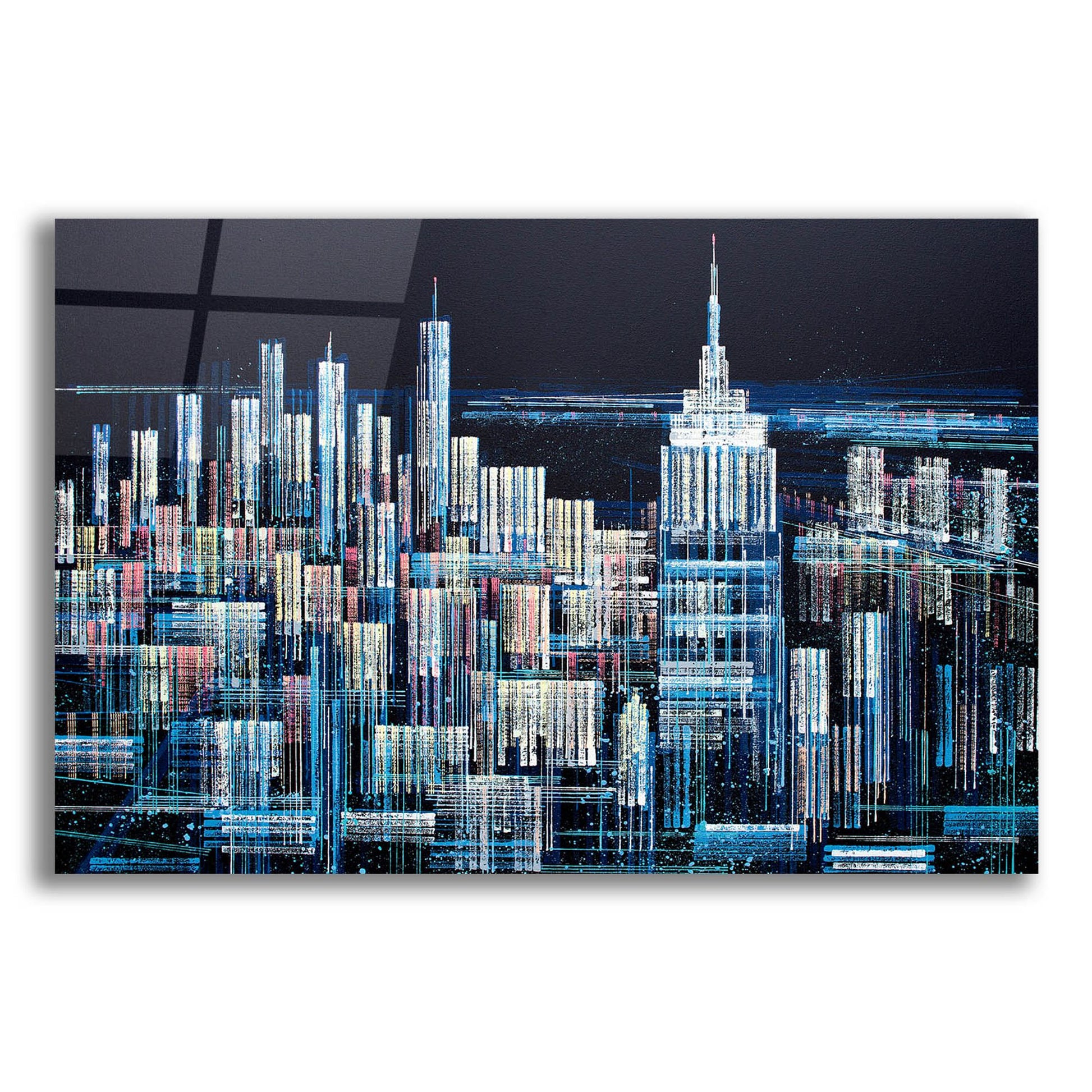 Epic Art 'Manhattan At Midnight' by Marc Todd, Acrylic Glass Wall Art,24x16