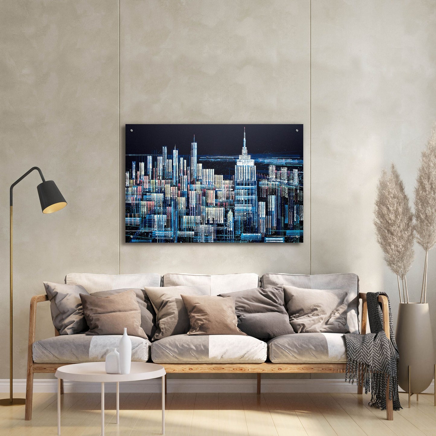 Epic Art 'Manhattan At Midnight' by Marc Todd, Acrylic Glass Wall Art,36x24