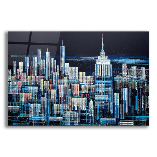Epic Art 'Manhattan At Midnight' by Marc Todd, Acrylic Glass Wall Art