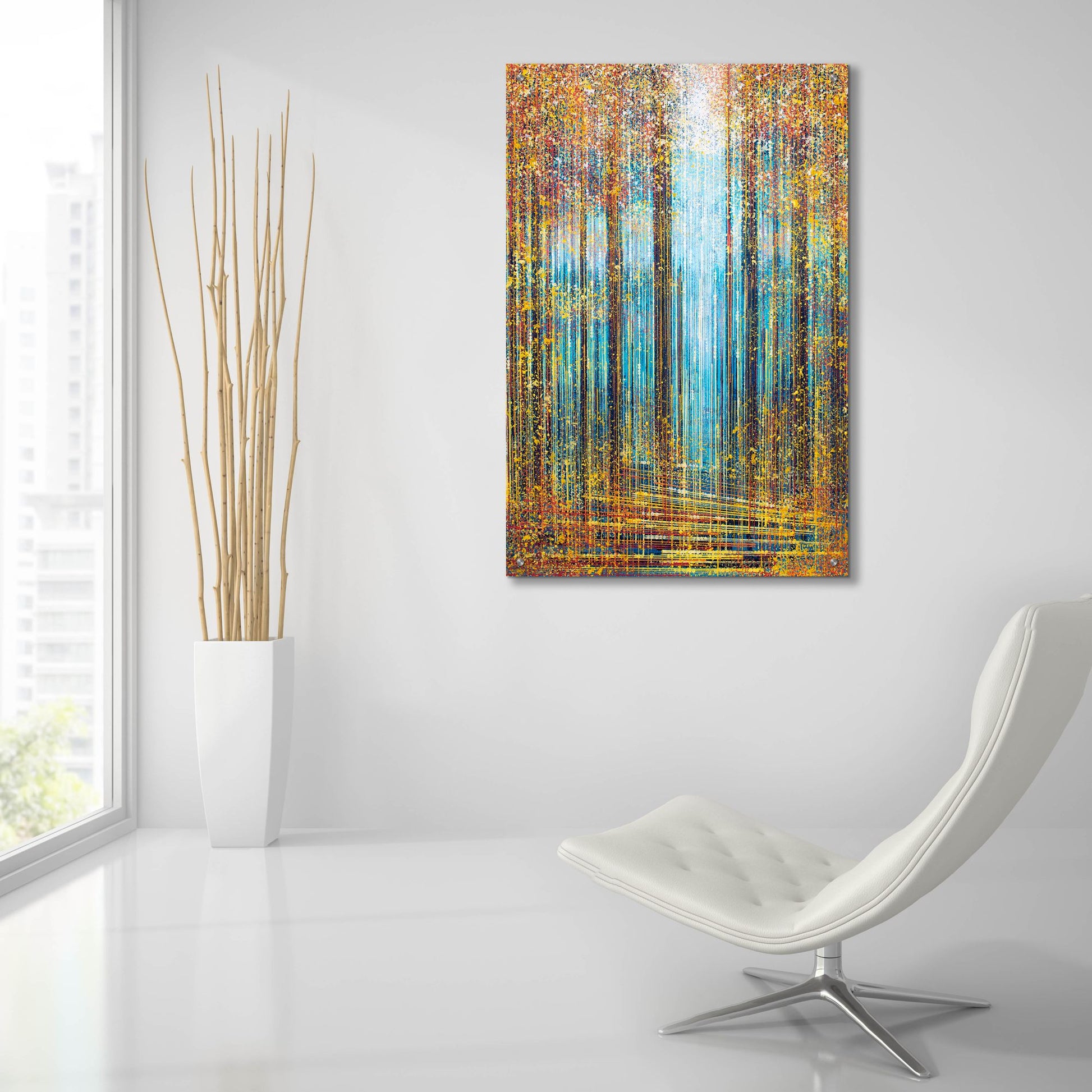 Epic Art 'Autumn Trees in Sparkling Sunlight' by Marc Todd, Acrylic Glass Wall Art,24x36