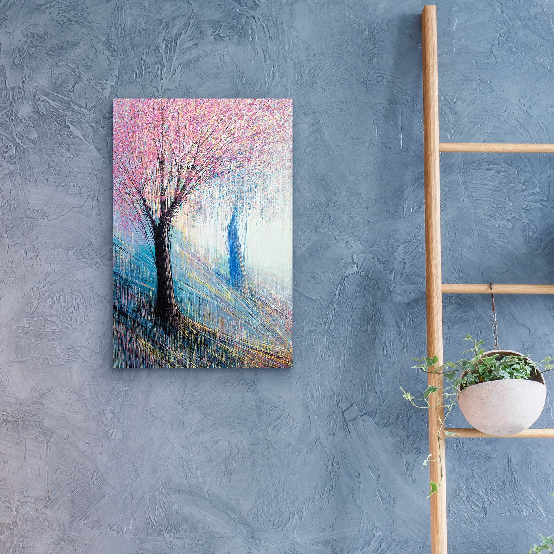 Epic Art 'Blossom with a soft Blue' by Marc Todd, Acrylic Glass Wall Art,16x24