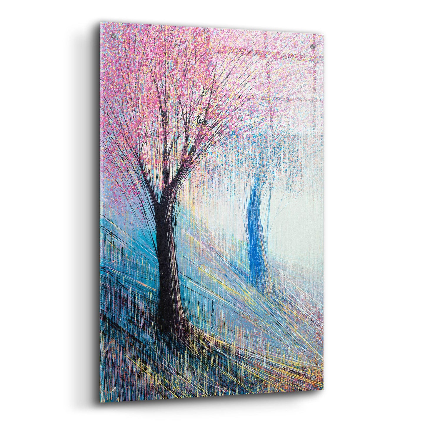 Epic Art 'Blossom with a soft Blue' by Marc Todd, Acrylic Glass Wall Art,24x36