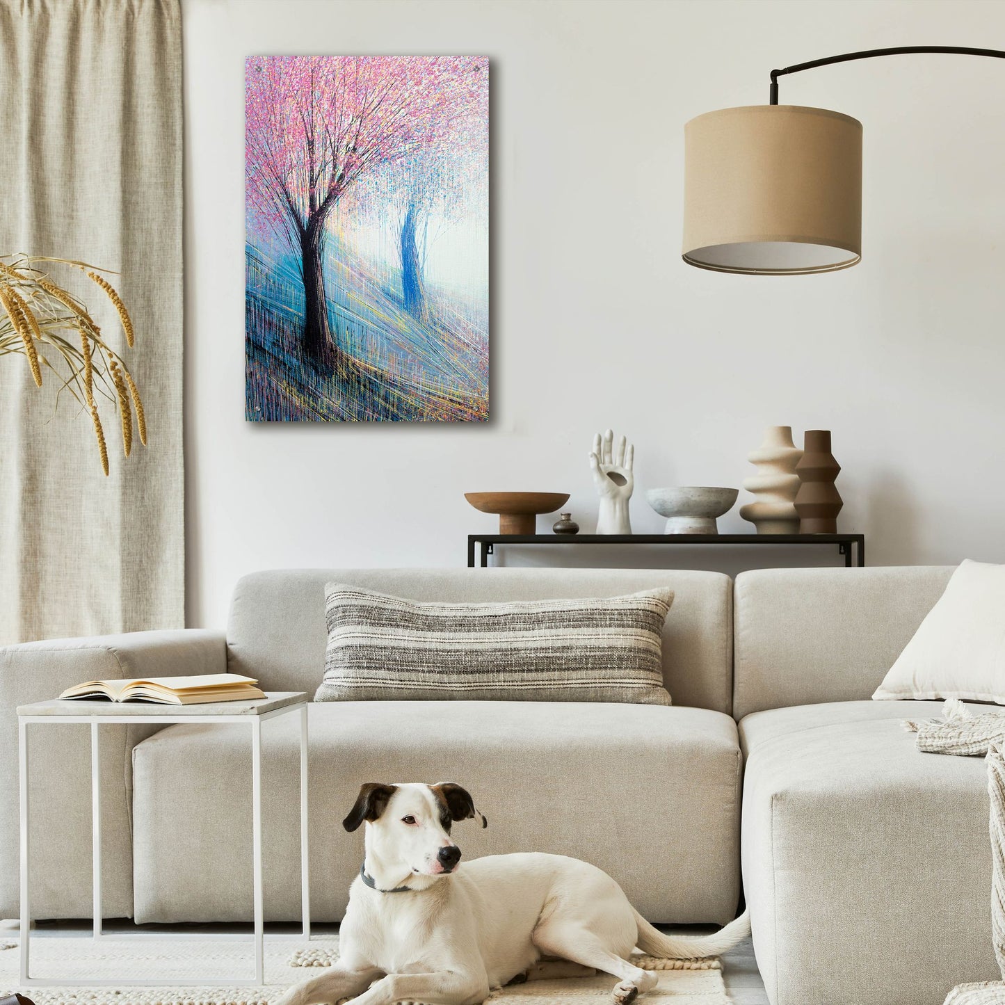 Epic Art 'Blossom with a soft Blue' by Marc Todd, Acrylic Glass Wall Art,24x36