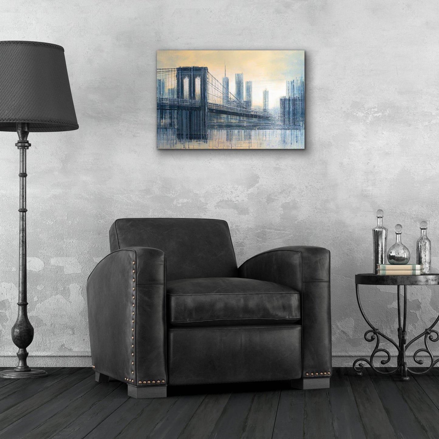 Epic Art 'The Brooklyn Bridge As The Sun Sets' by Marc Todd, Acrylic Glass Wall Art,24x16