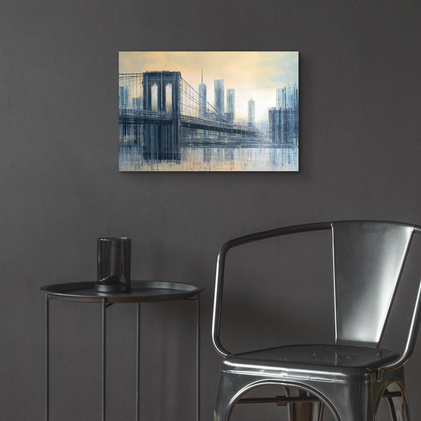 Epic Art 'The Brooklyn Bridge As The Sun Sets' by Marc Todd, Acrylic Glass Wall Art,24x16