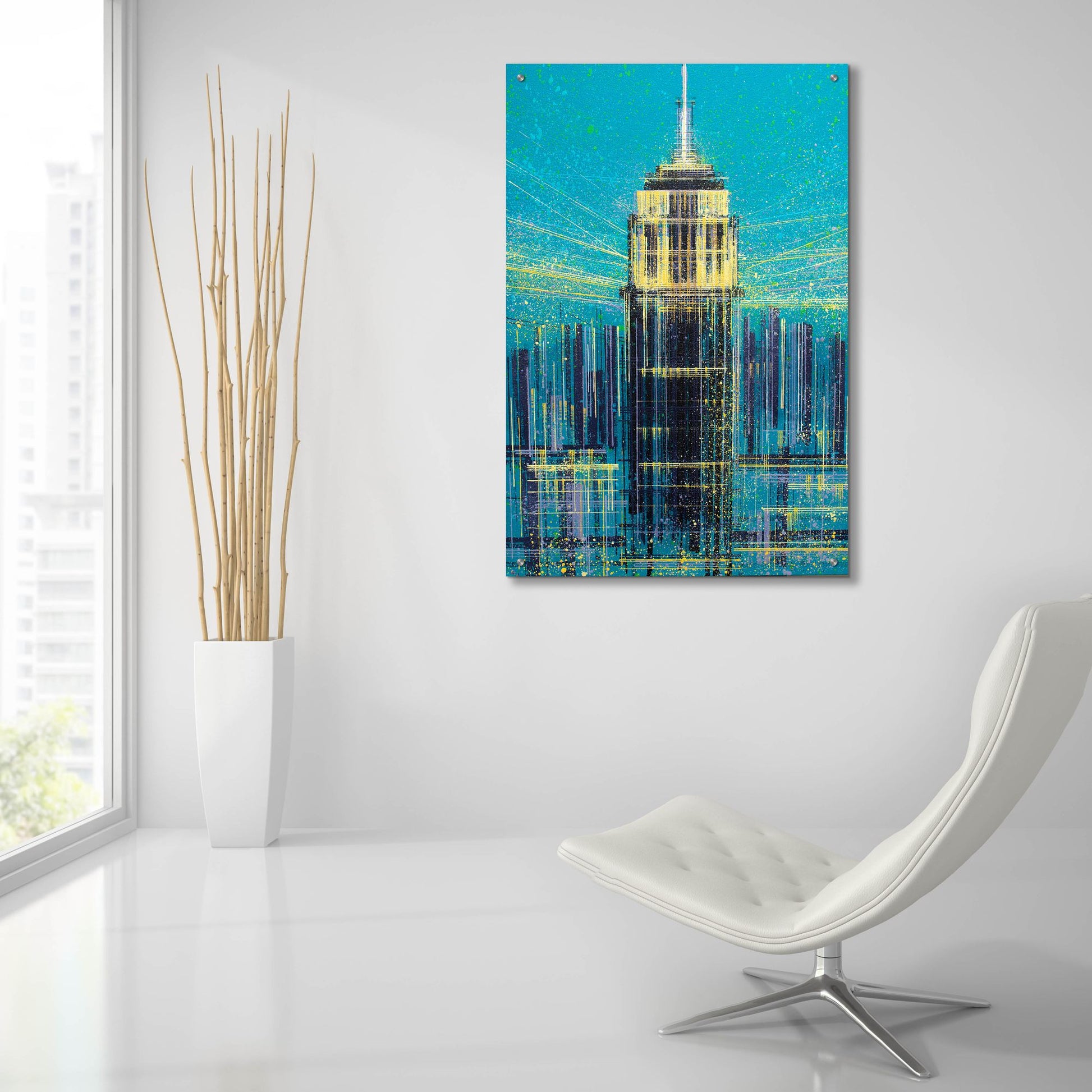 Epic Art 'The Empire State Building' by Marc Todd, Acrylic Glass Wall Art,24x36