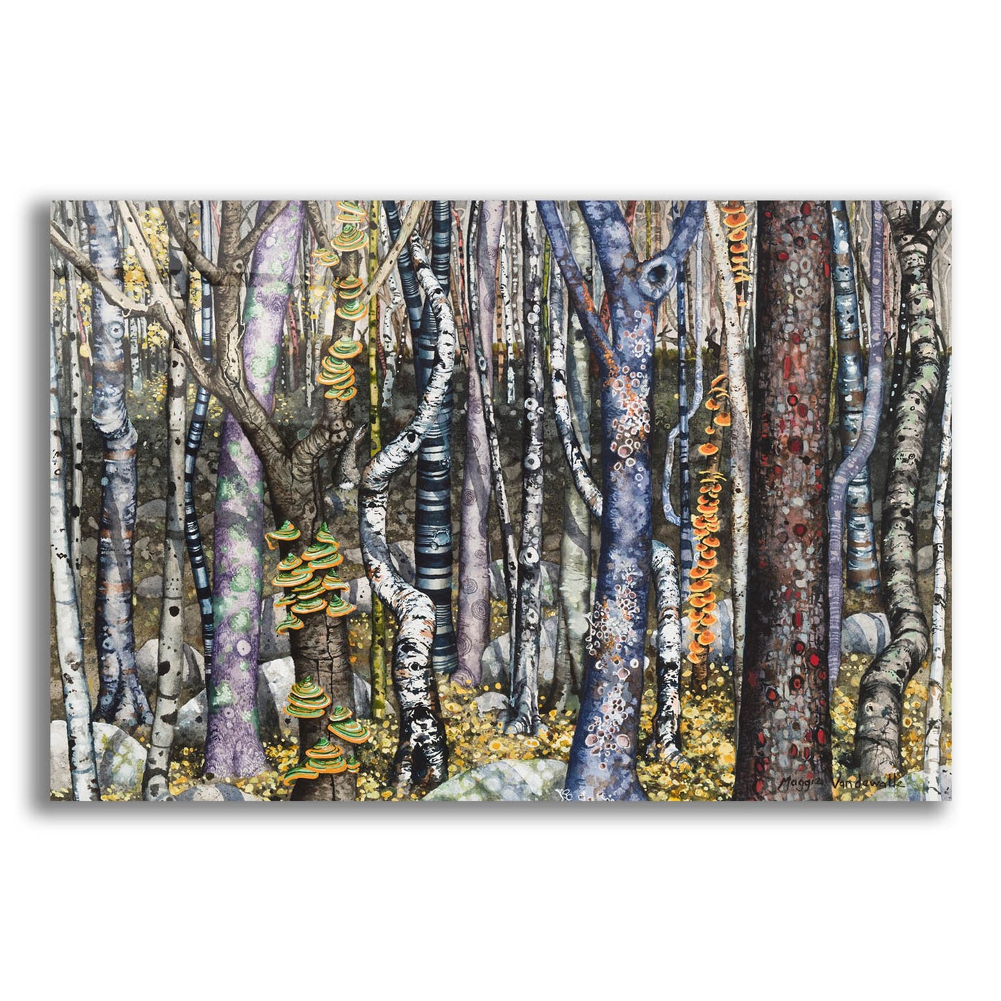 Epic Art 'Copse' by Maggie Vandewalle, Acrylic Glass Wall Art,24x16