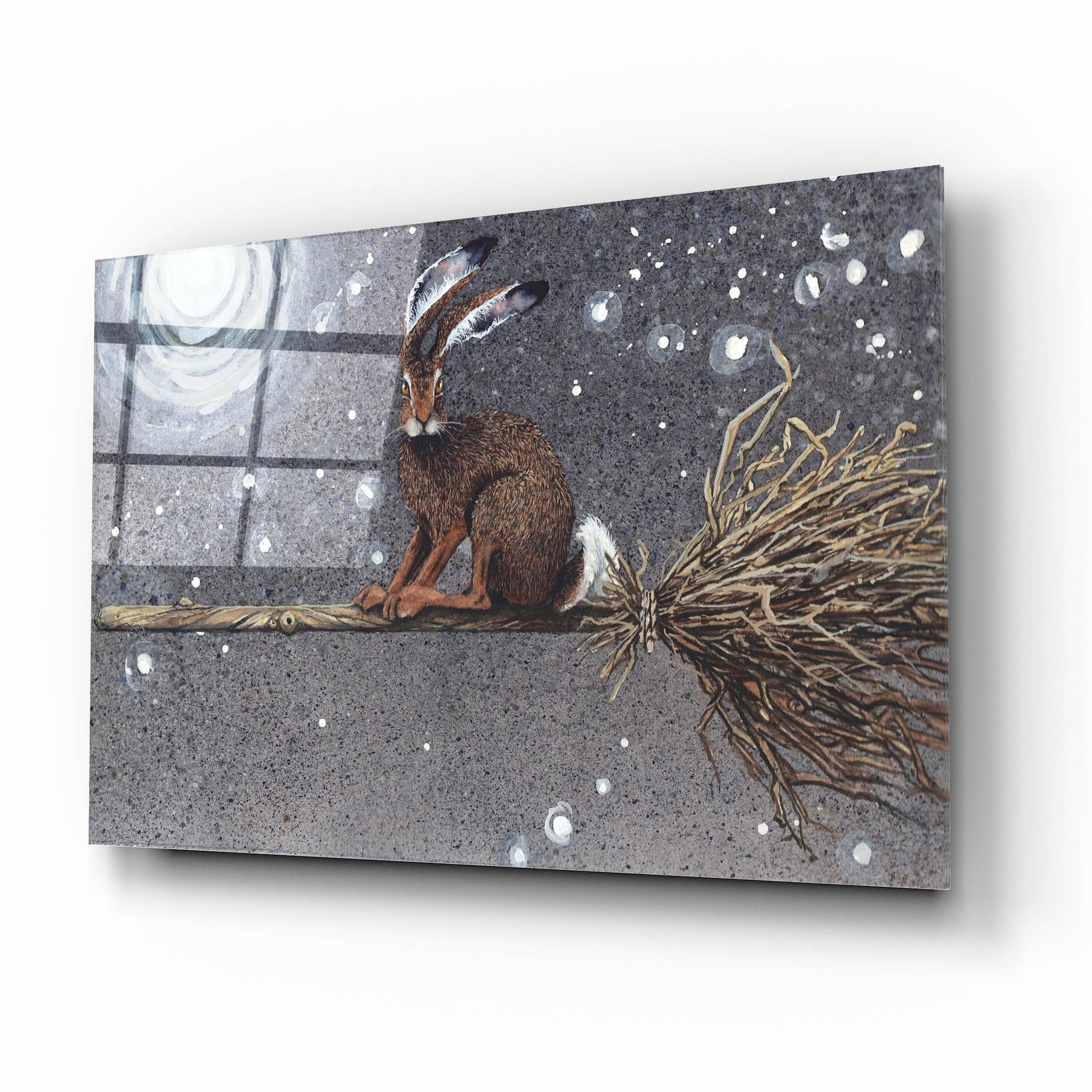 Epic Art 'Flyaway Hare' by Maggie Vandewalle, Acrylic Glass Wall Art,16x12
