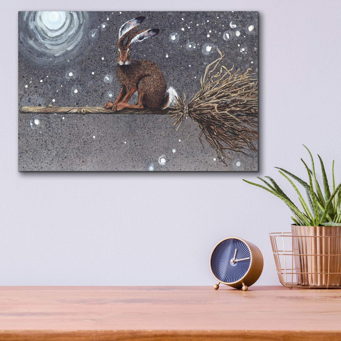 Epic Art 'Flyaway Hare' by Maggie Vandewalle, Acrylic Glass Wall Art,16x12
