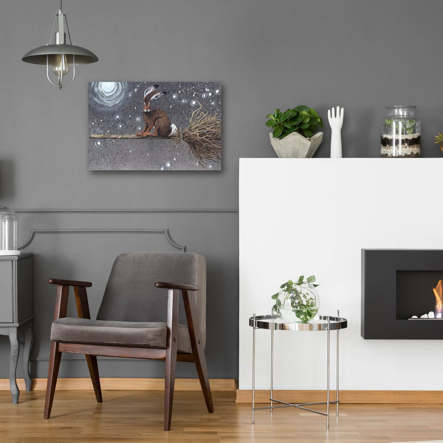 Epic Art 'Flyaway Hare' by Maggie Vandewalle, Acrylic Glass Wall Art,24x16