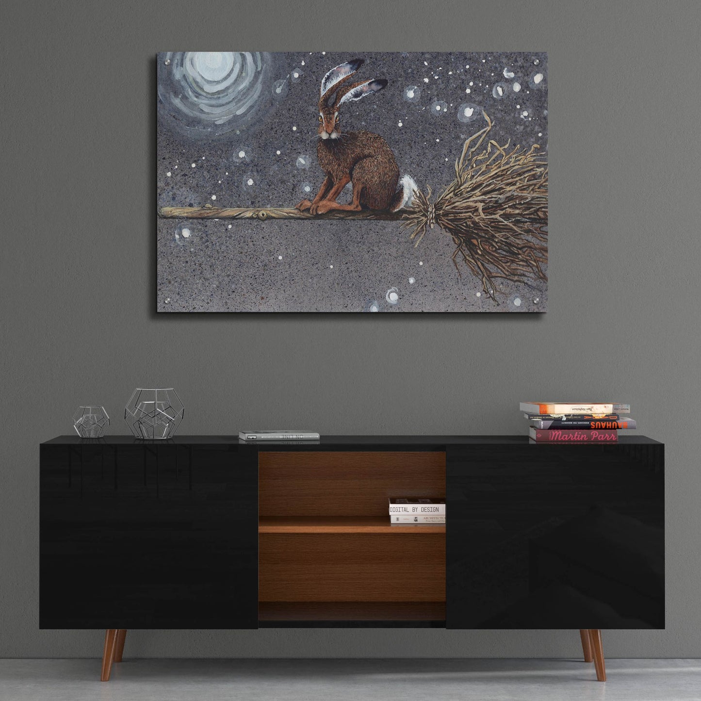 Epic Art 'Flyaway Hare' by Maggie Vandewalle, Acrylic Glass Wall Art,36x24