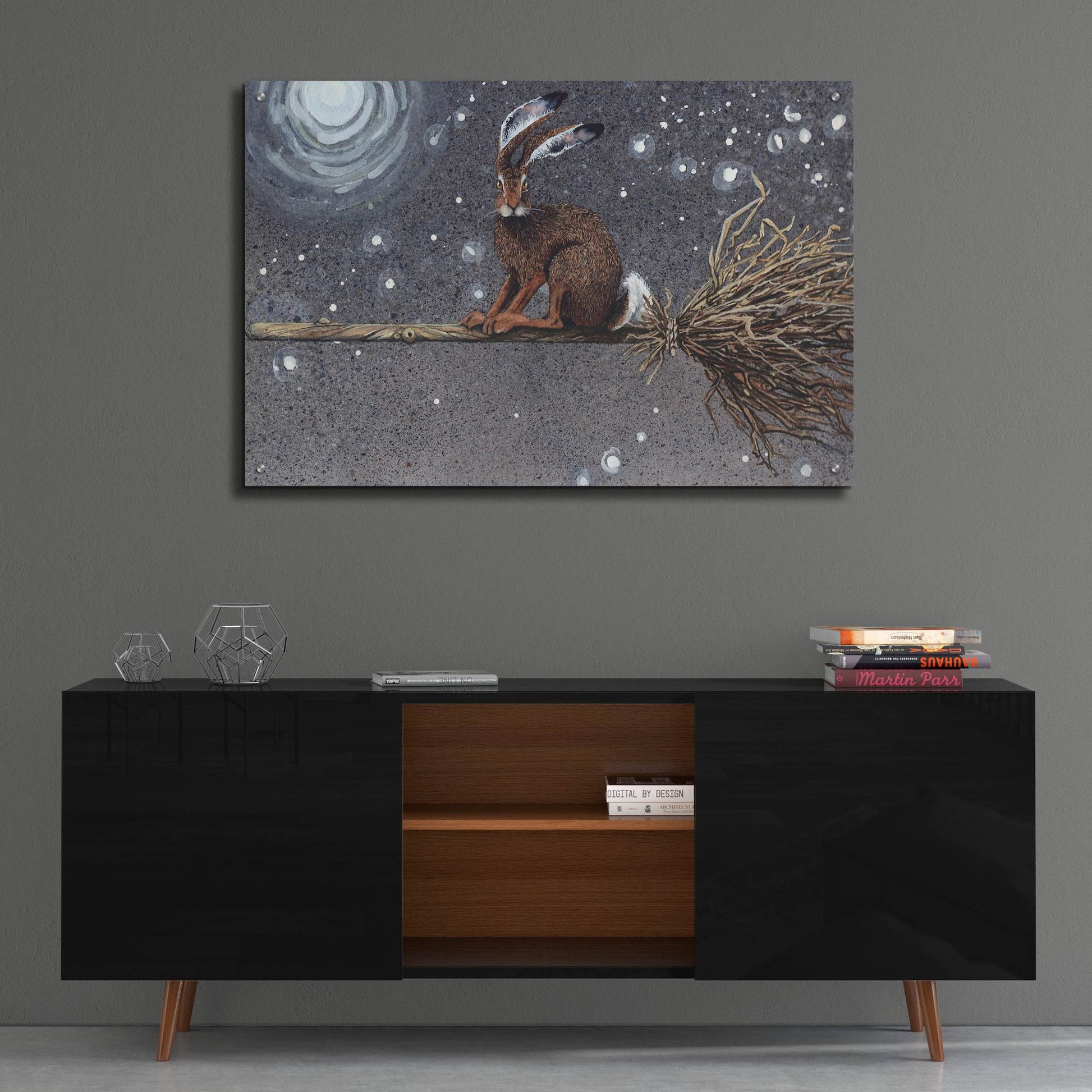 Epic Art 'Flyaway Hare' by Maggie Vandewalle, Acrylic Glass Wall Art,36x24