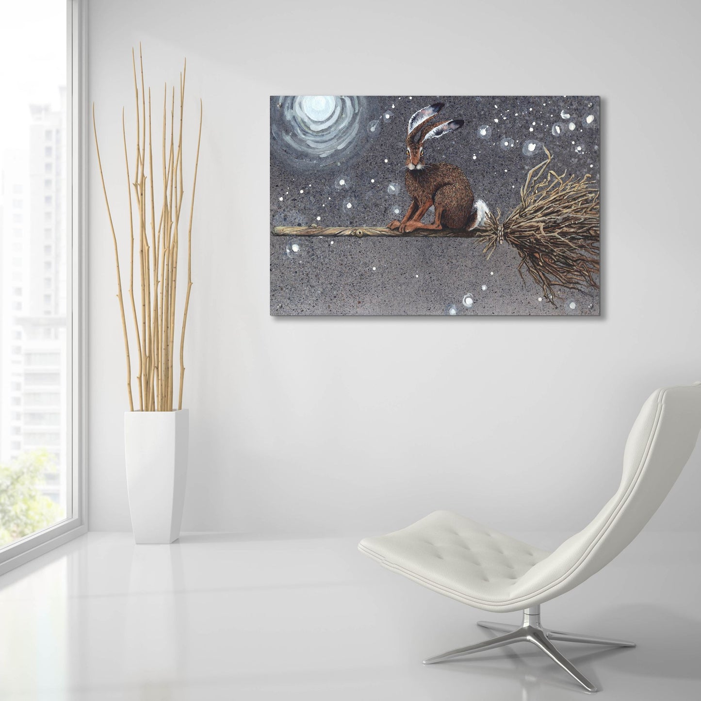 Epic Art 'Flyaway Hare' by Maggie Vandewalle, Acrylic Glass Wall Art,36x24