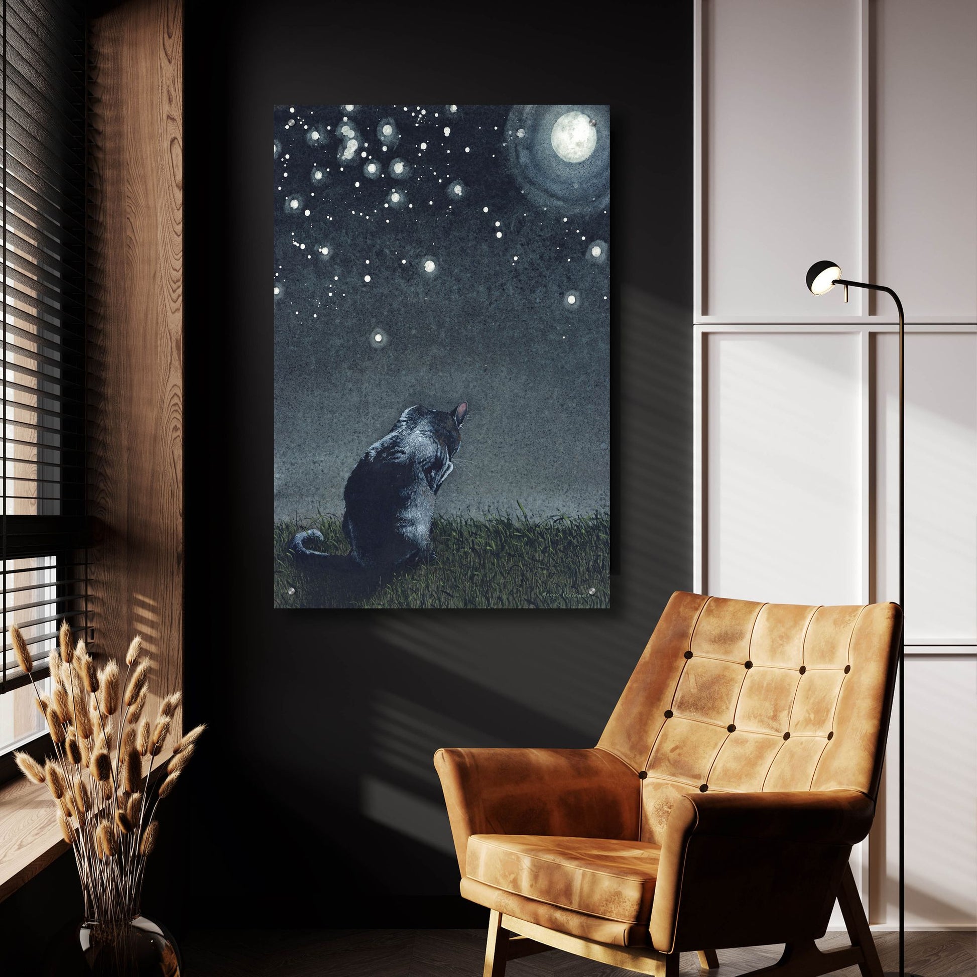 Epic Art 'Moonbathing' by Maggie Vandewalle, Acrylic Glass Wall Art,24x36