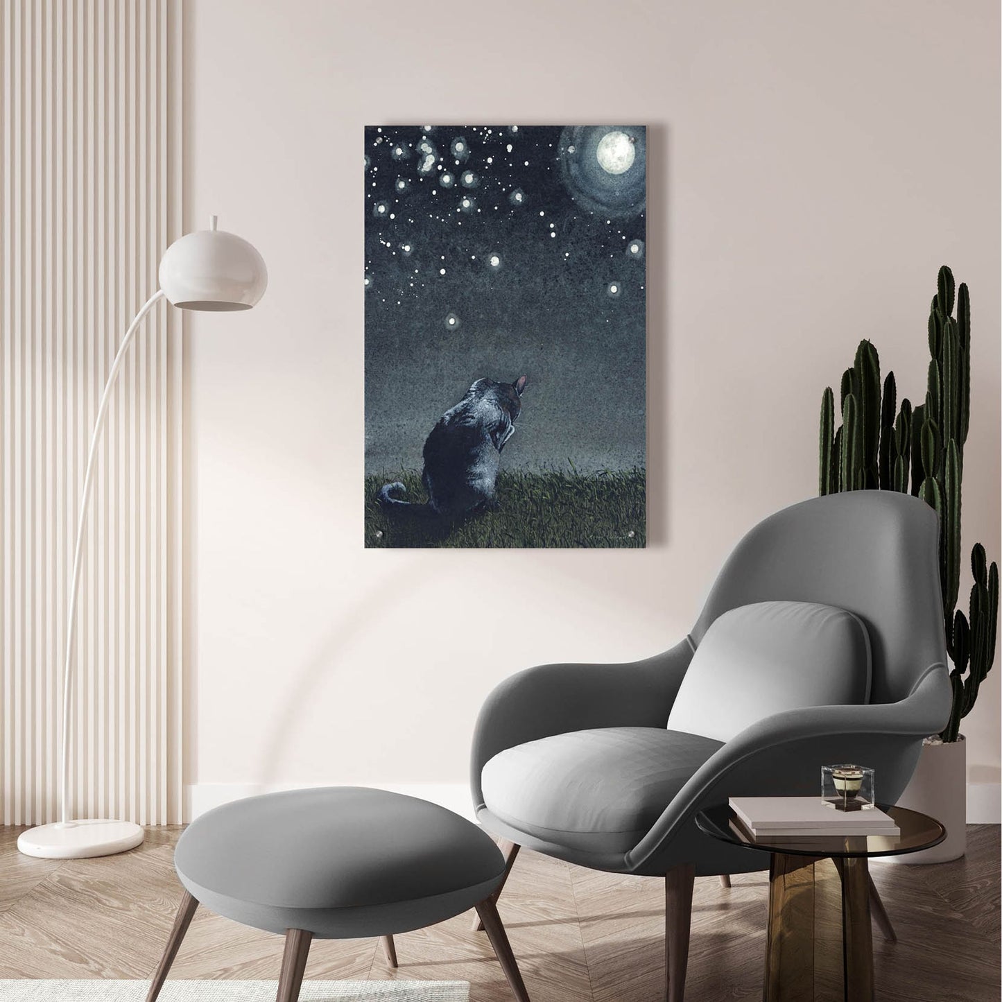 Epic Art 'Moonbathing' by Maggie Vandewalle, Acrylic Glass Wall Art,24x36