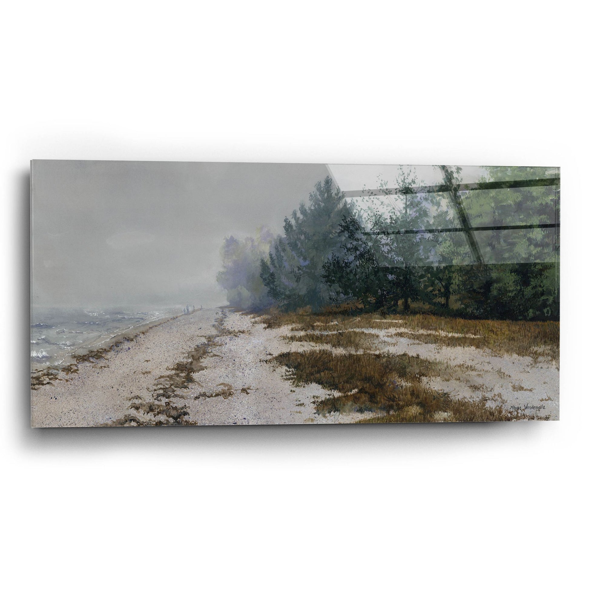 Epic Art 'Morning Fog' by Maggie Vandewalle, Acrylic Glass Wall Art,24x12