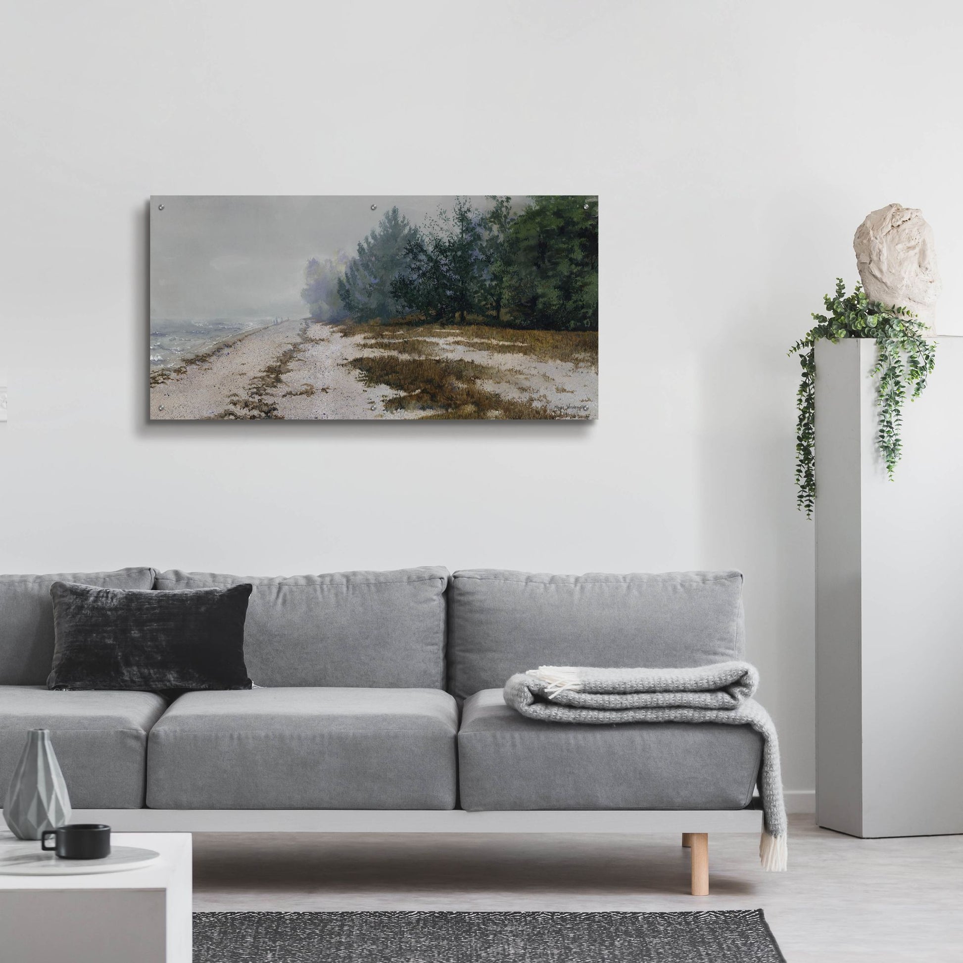 Epic Art 'Morning Fog' by Maggie Vandewalle, Acrylic Glass Wall Art,48x24