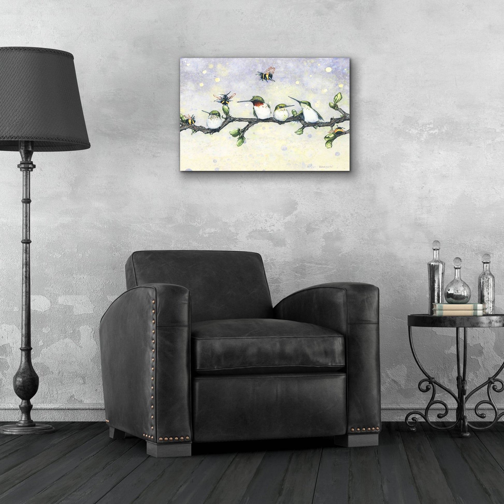 Epic Art 'The Birds and the Bees' by Maggie Vandewalle, Acrylic Glass Wall Art,24x16