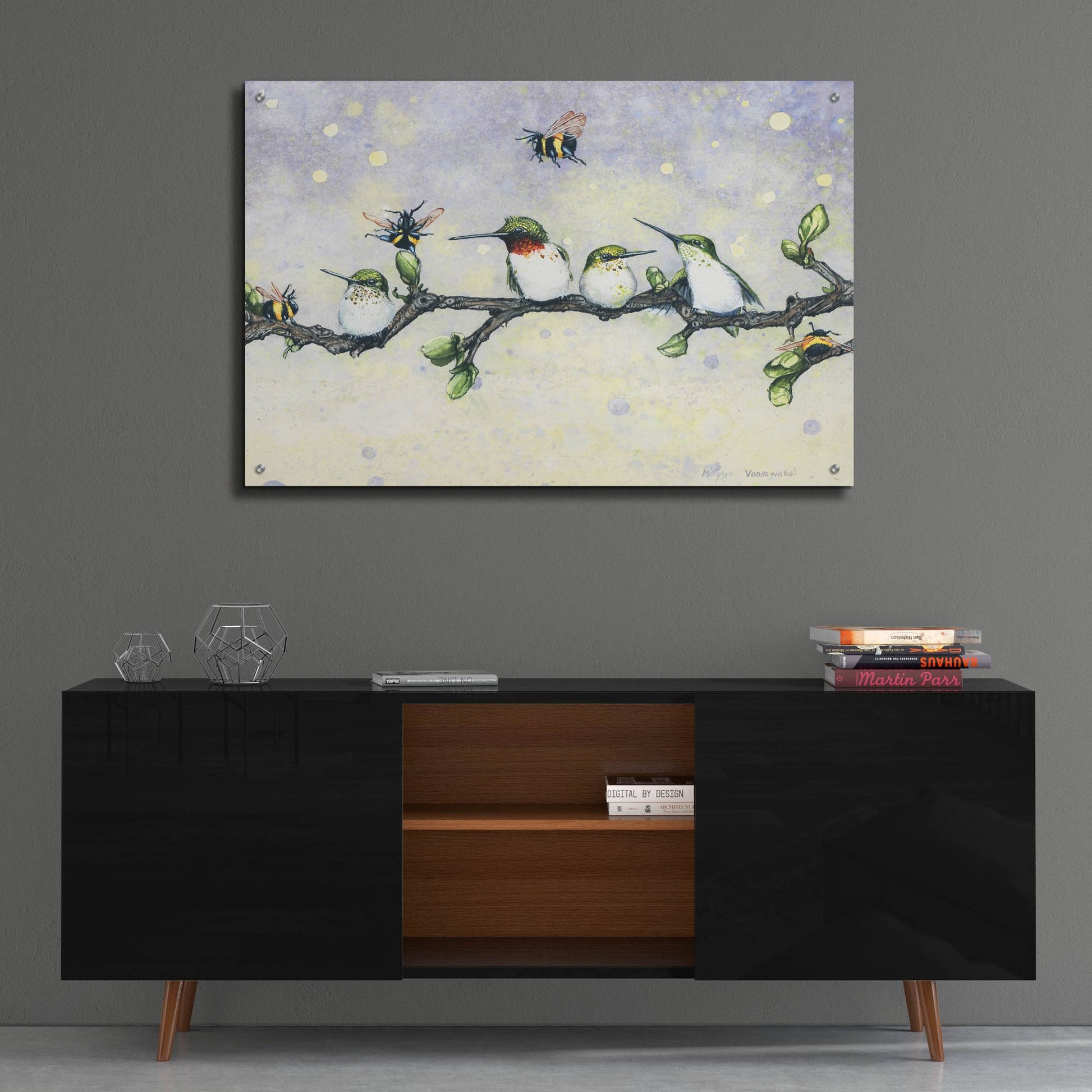 Epic Art 'The Birds and the Bees' by Maggie Vandewalle, Acrylic Glass Wall Art,36x24