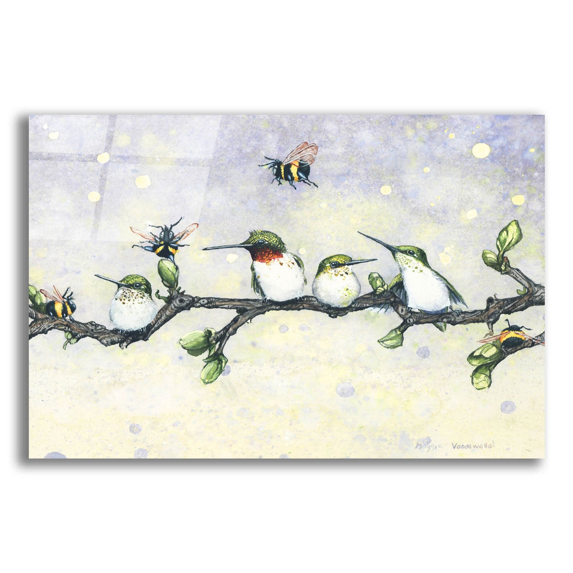 Epic Art 'The Birds and the Bees' by Maggie Vandewalle, Acrylic Glass Wall Art