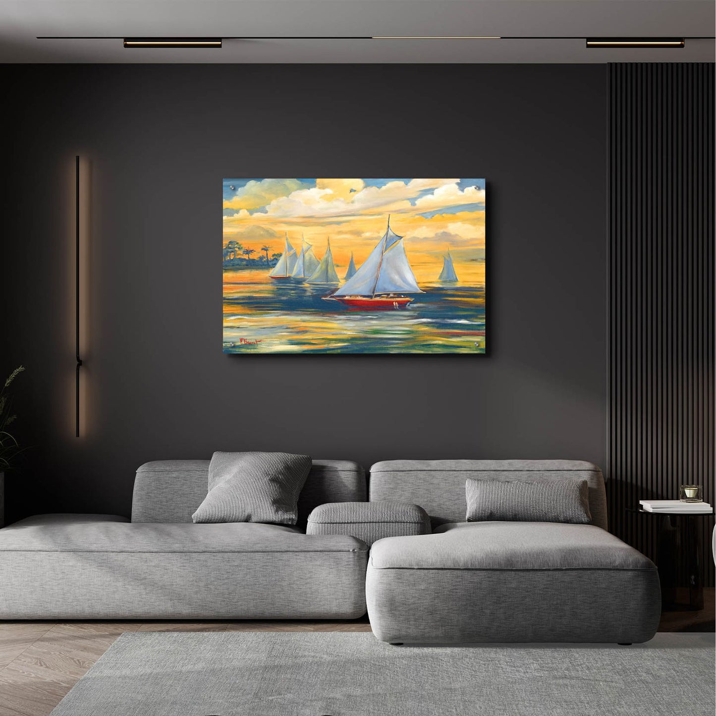 Epic Art 'Golden Bay' by Paul Brent, Acrylic Glass Wall Art,36x24