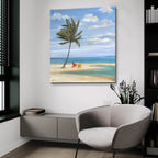 Epic Art 'Inlet Palm I' by Paul Brent, Acrylic Glass Wall Art,36x36