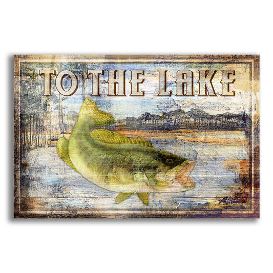 Epic Art 'Fish Signs-Bass' by Paul Brent, Acrylic Glass Wall Art