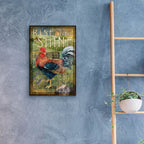 Epic Art 'Rooster Signs II' by Paul Brent, Acrylic Glass Wall Art,16x24