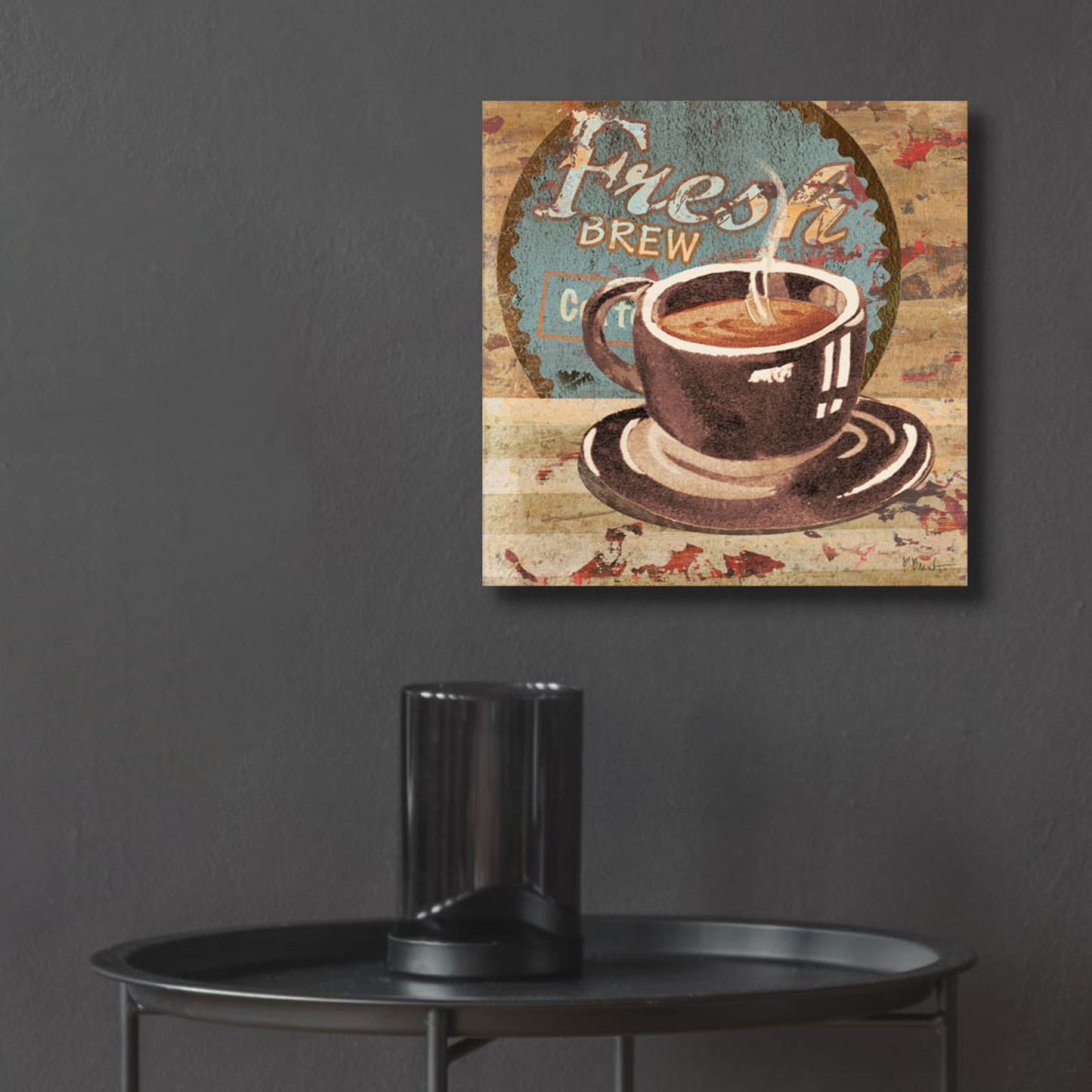 Epic Art 'Coffee Brew Sign I' by Paul Brent, Acrylic Glass Wall Art,12x12