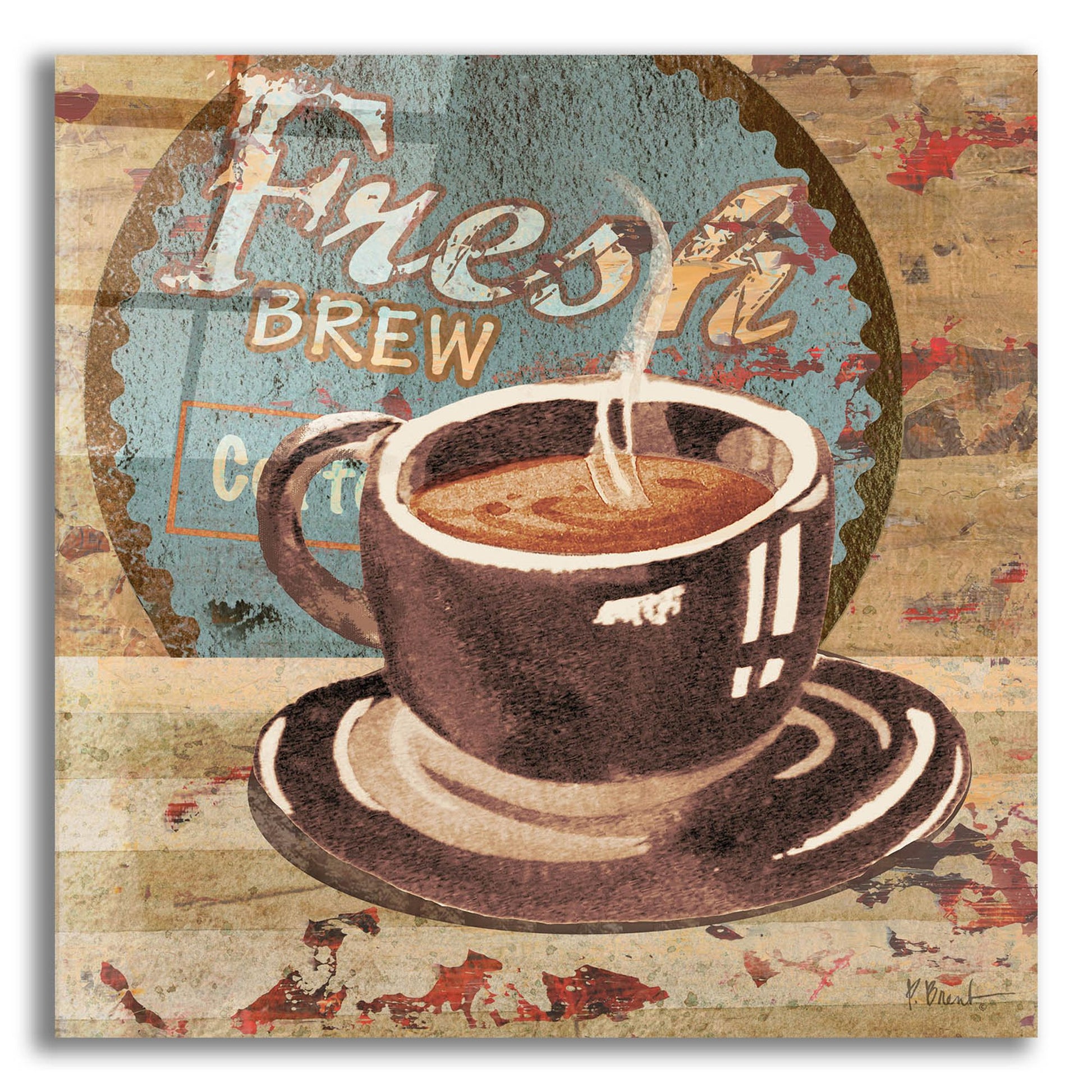 Epic Art 'Coffee Brew Sign I' by Paul Brent, Acrylic Glass Wall Art